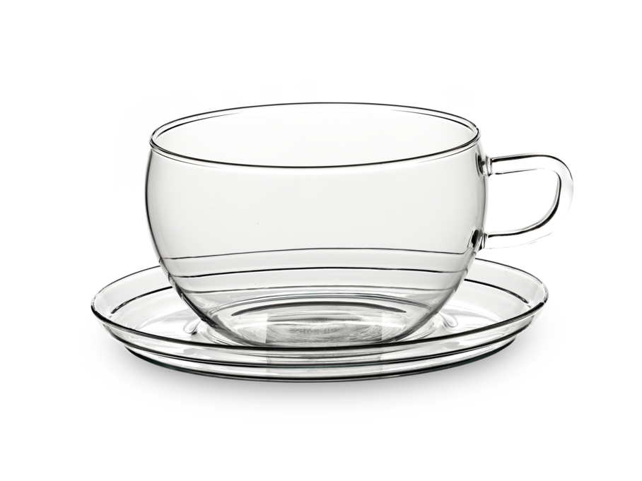 Jumboteetasse ohne Teesieb ø 16 cm Höhe und ohne Deckel 8 cm, Borosilikatglas