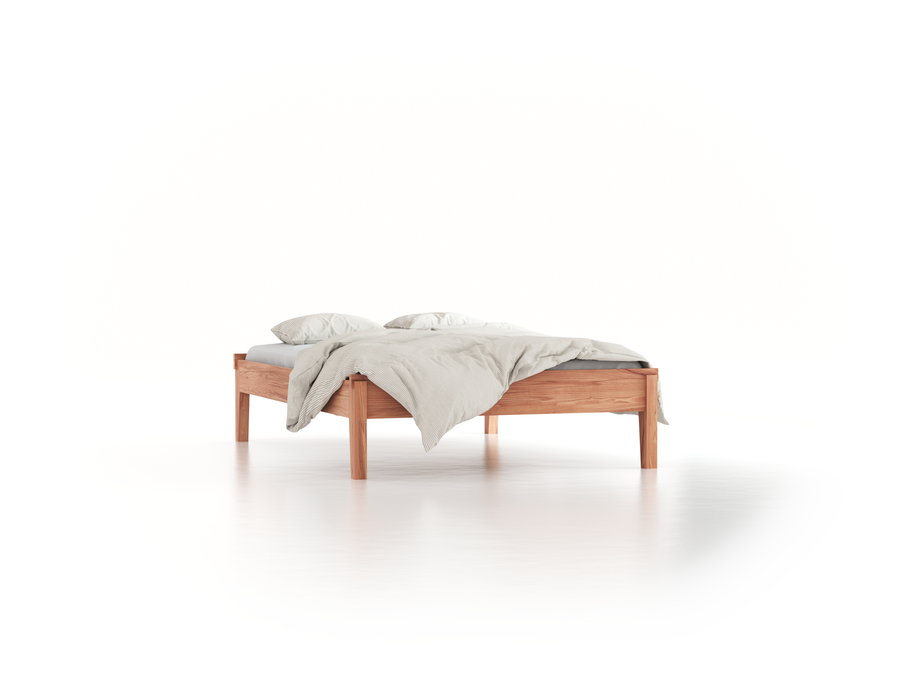 Bett Alpina ohne Betthaupt, 140 x 200 cm, Kernbuche