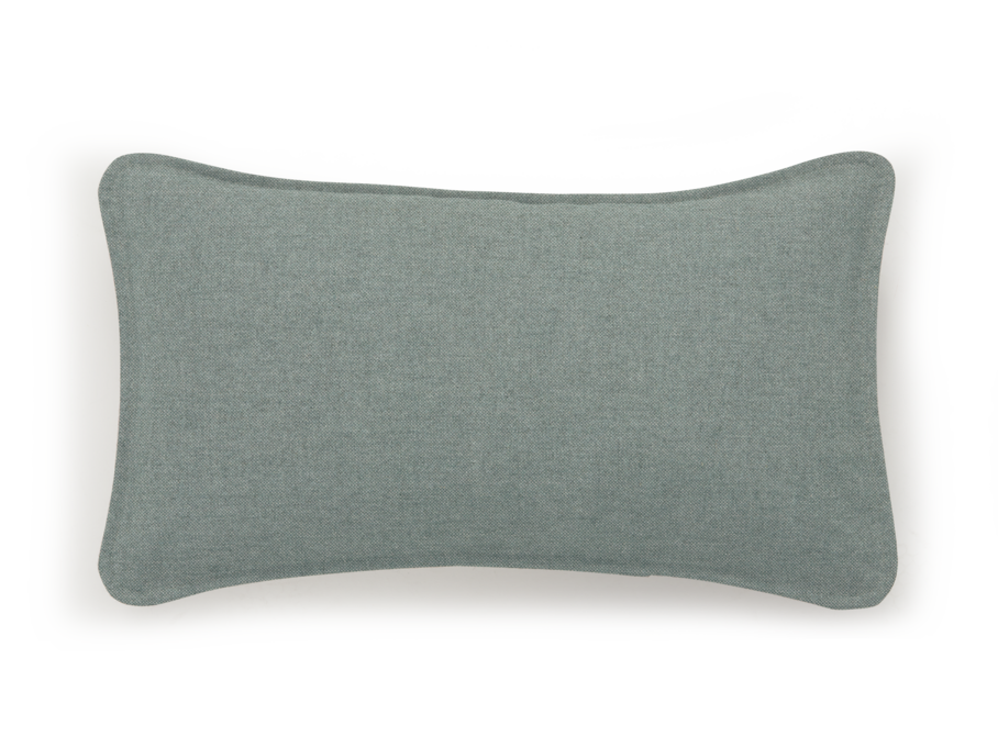 Sofakissen Doppio, 30 x 50 cm, Wollstoff Elverum Grüngrau 