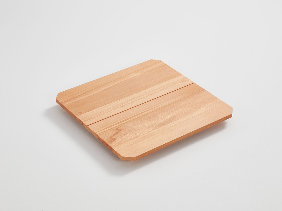 Einlegeboden für Sofatisch TIMO quadratisch, Kernbuche