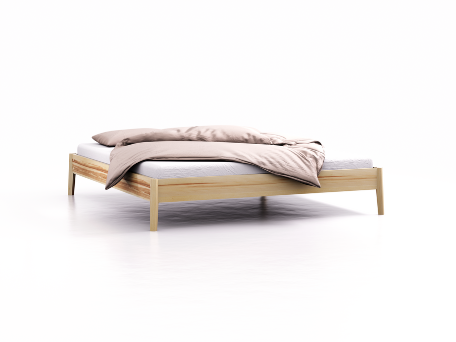 Bett Arne ohne Kopfhaupt, 180 x 200 cm, Kernesche | Grüne Erde