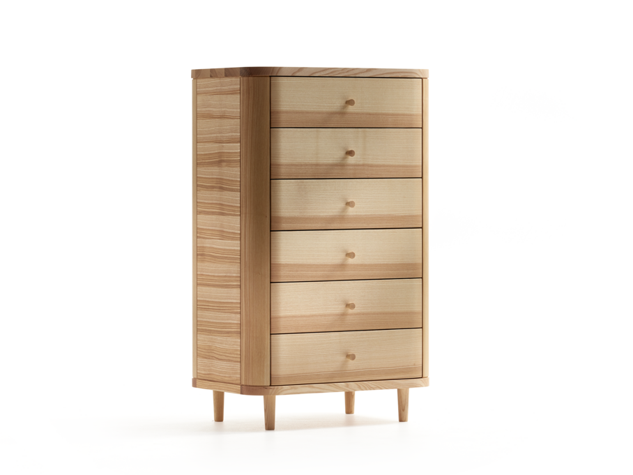 Schrank Tonda schmal mit 6 Laden | Grüne Erde