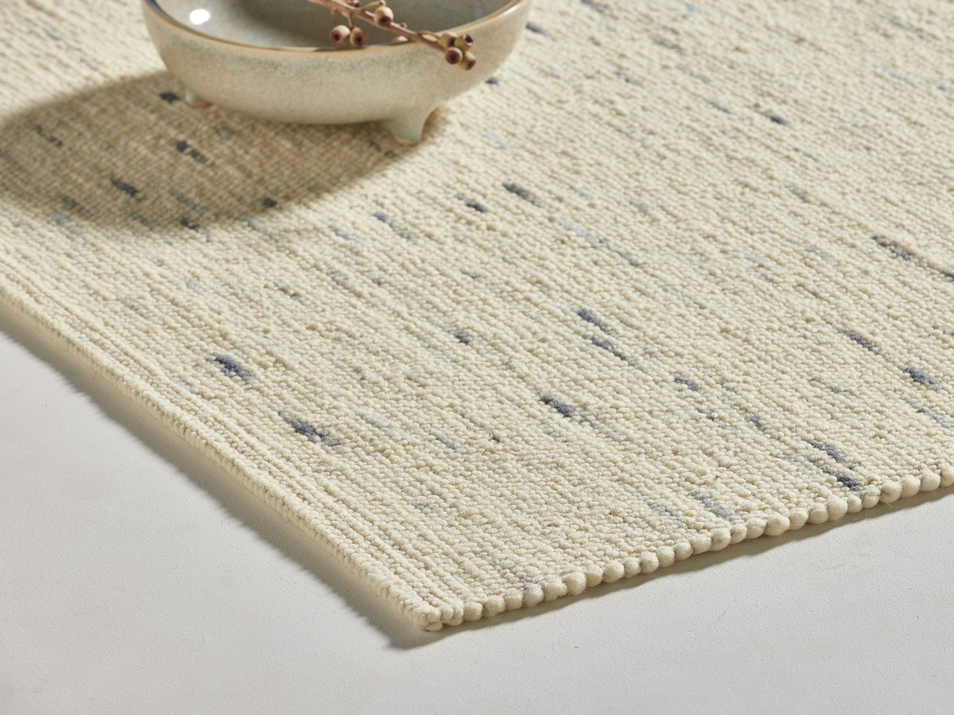 Naturteppich Fiamma, Grau-Weiß/Hellgrau, 70 x 140 cm, GOTS | Grüne Erde