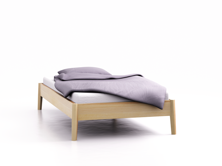 Bett Arne ohne Kopfhaupt, 100 x 200 cm, Kernesche | Grüne Erde