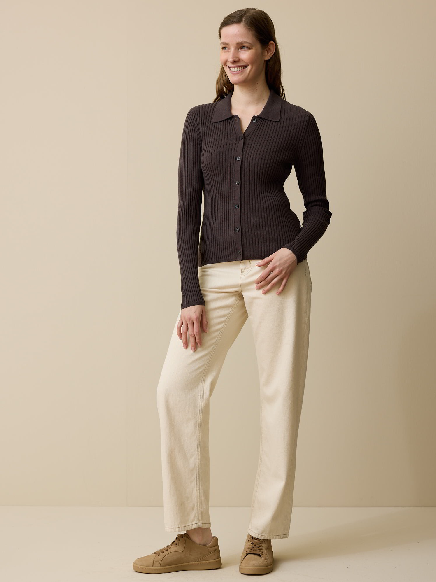 Strickshirt aus Bio-Baumwolle und Alpaka, graphit Strickshirt aus Bio-Baumwolle und Alpaka, graphit