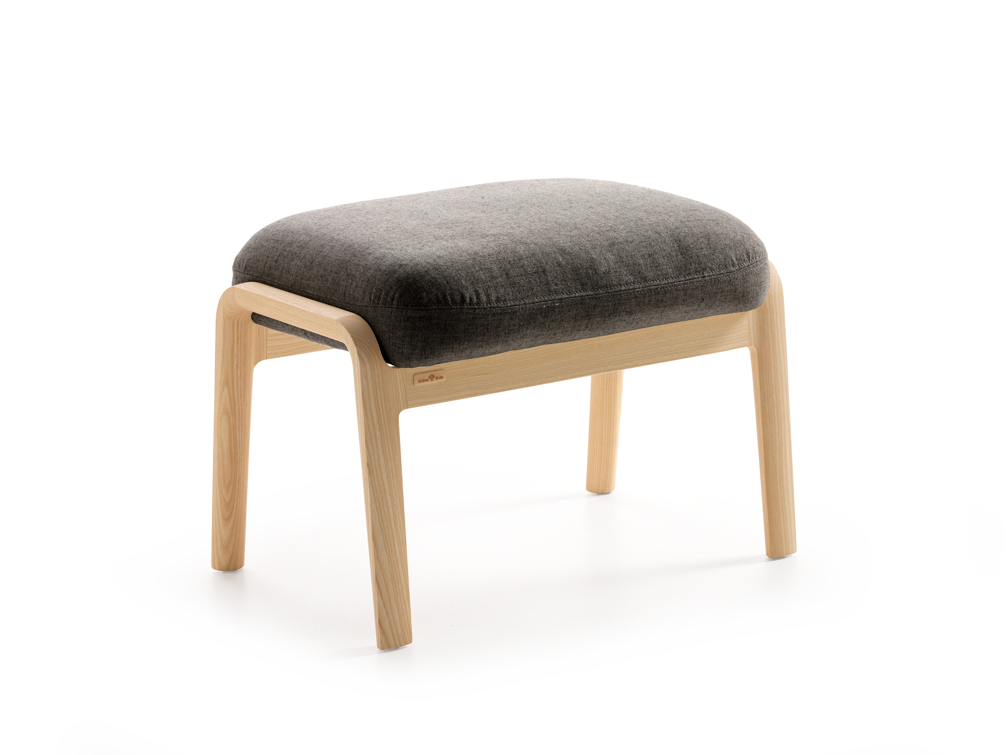 Hocker Ketil, Wollstoff Tano Natur Dunkel (81), Esche