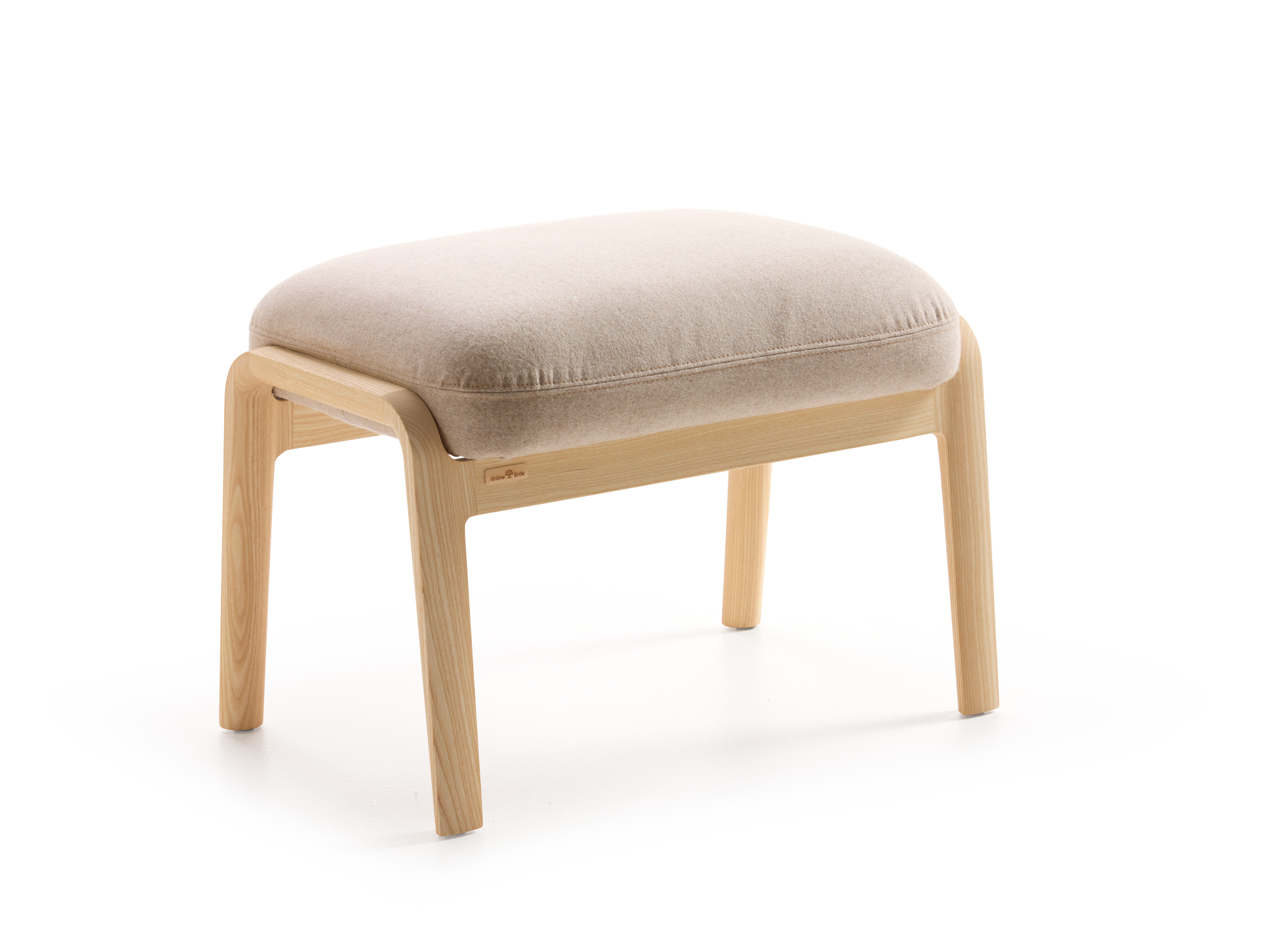 Hocker Ketil, Wollstoff Stavang Sand (66), Esche