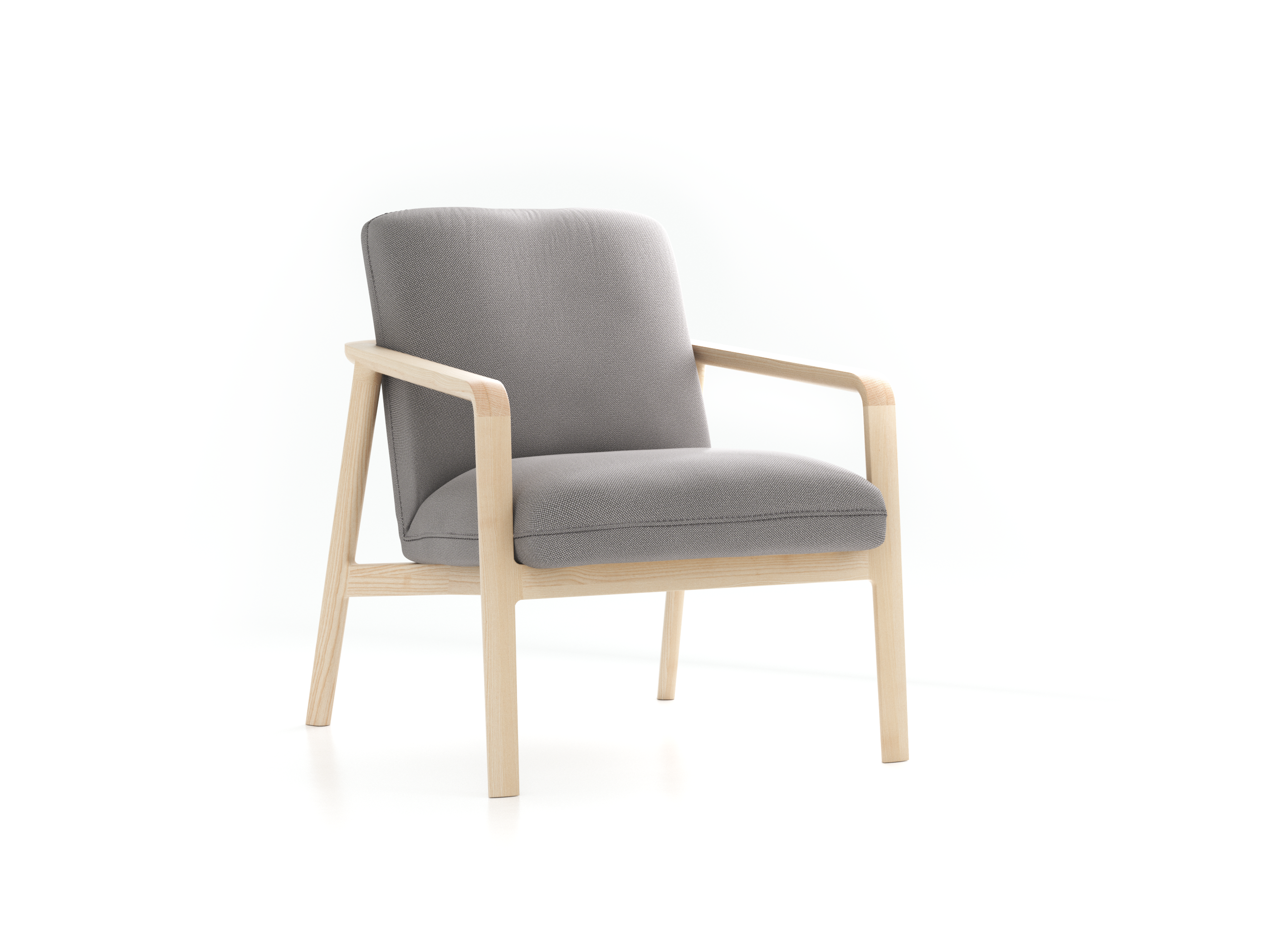 Fauteuil Ketil, Wollstoff Elverum Mocca (73), Esche