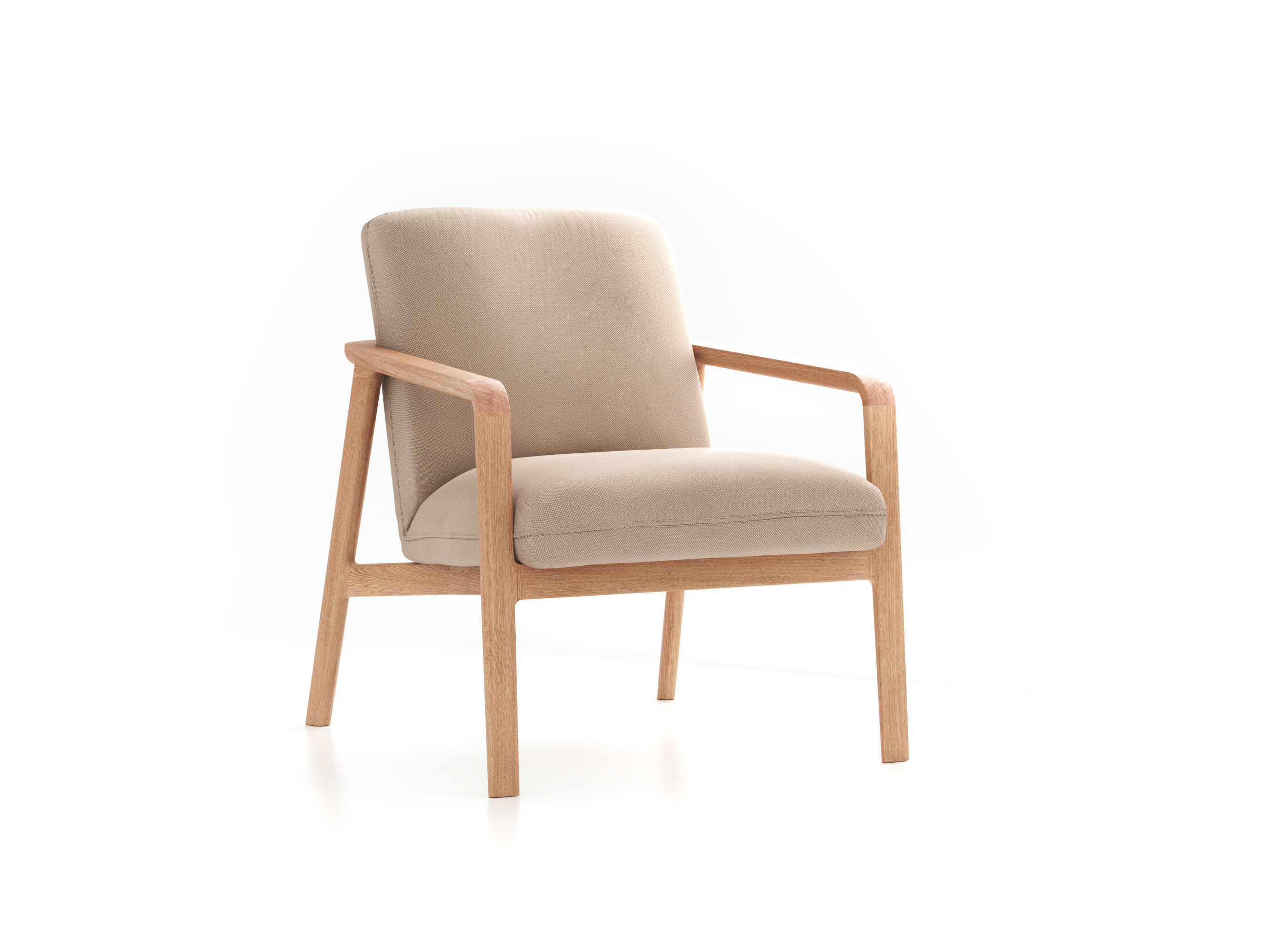 Fauteuil Ketil, Wollstoff Elverum Haselnuss (74), Eiche