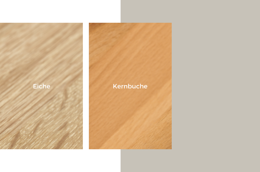 Leitfarbe Sand: Helle Holzarten - Eiche, Kernbuche