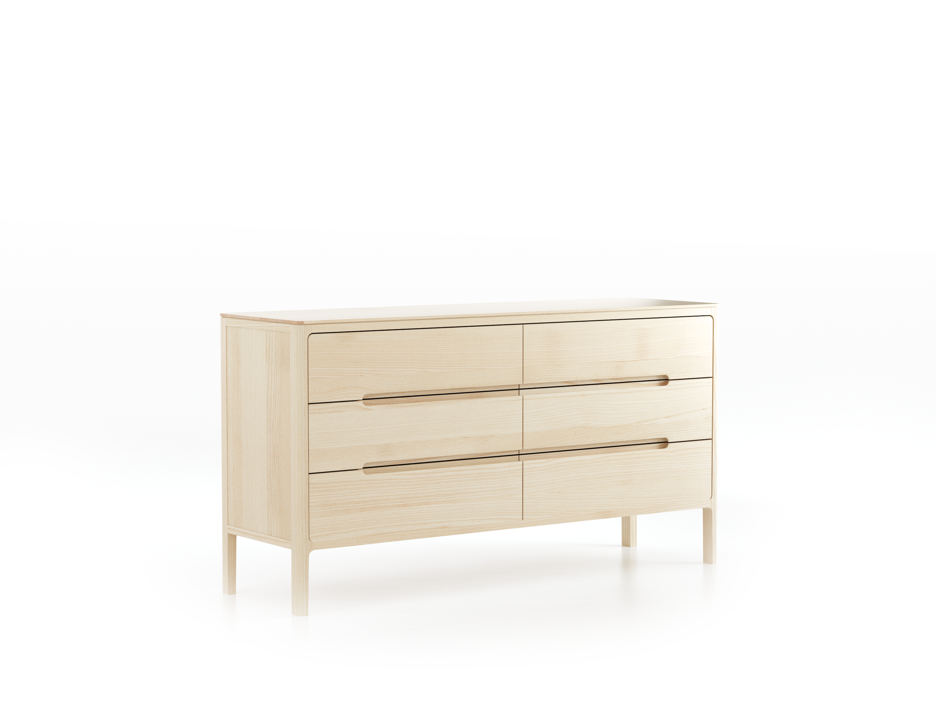 Sideboard Tenso mit 6 Laden, Esche