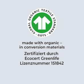 GOTS made with organic in conversion materials LOGO