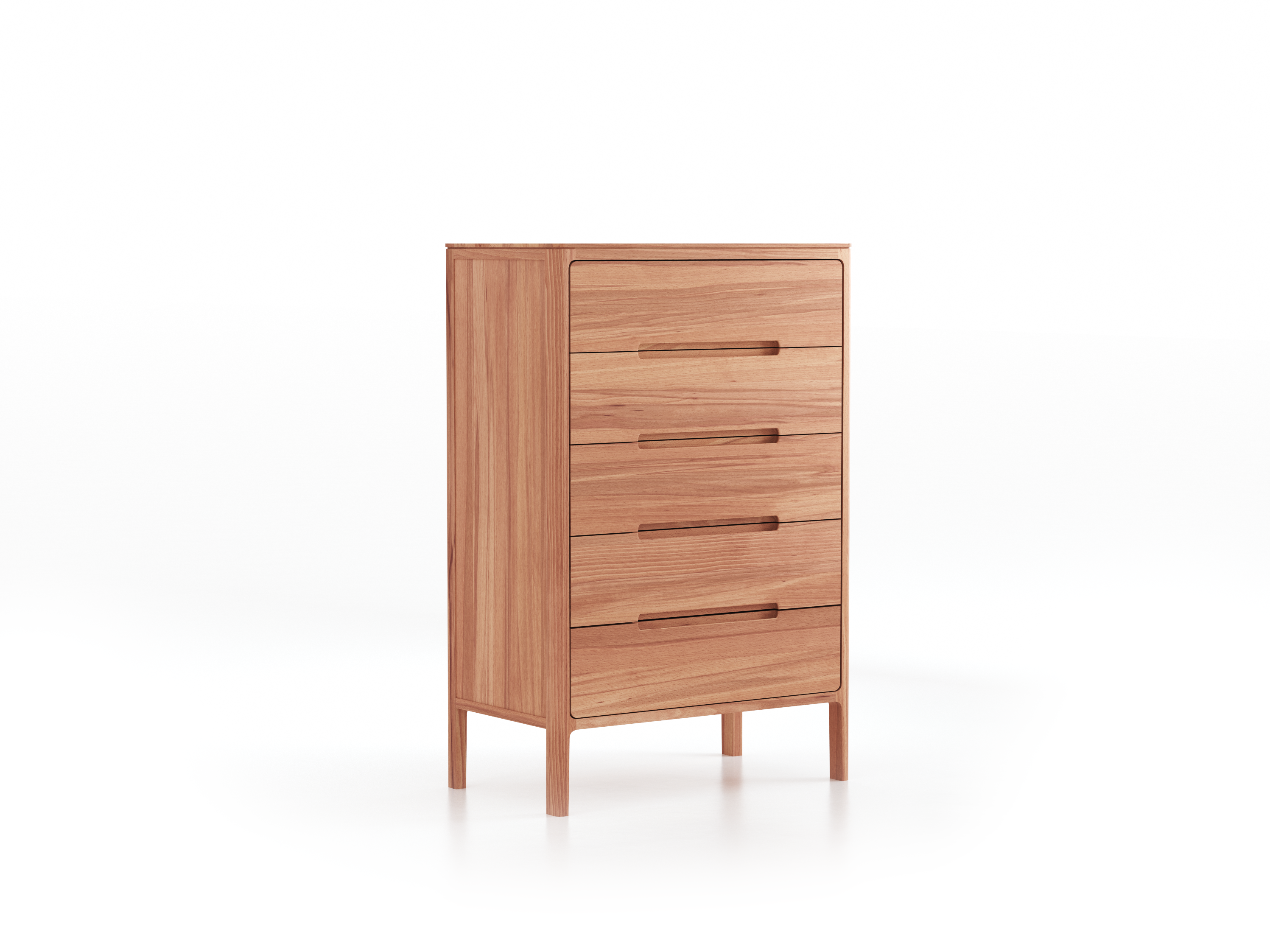 Highboard Tenso, Breite 70.2, 5 Laden, Kernbuche