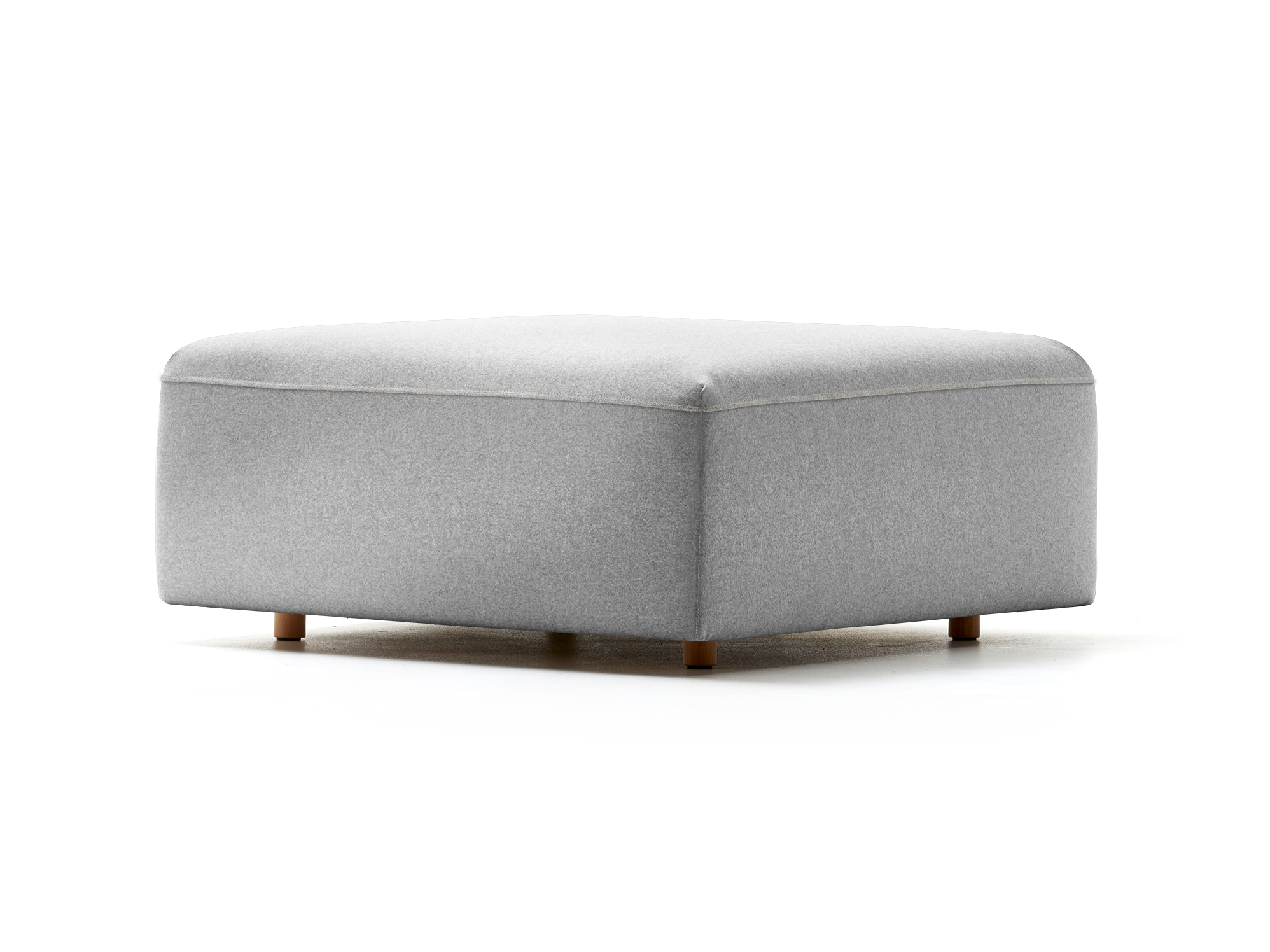 Hocker Sereno, bodennah, B96xT96cm, Wollstoff Stavang Kiesel