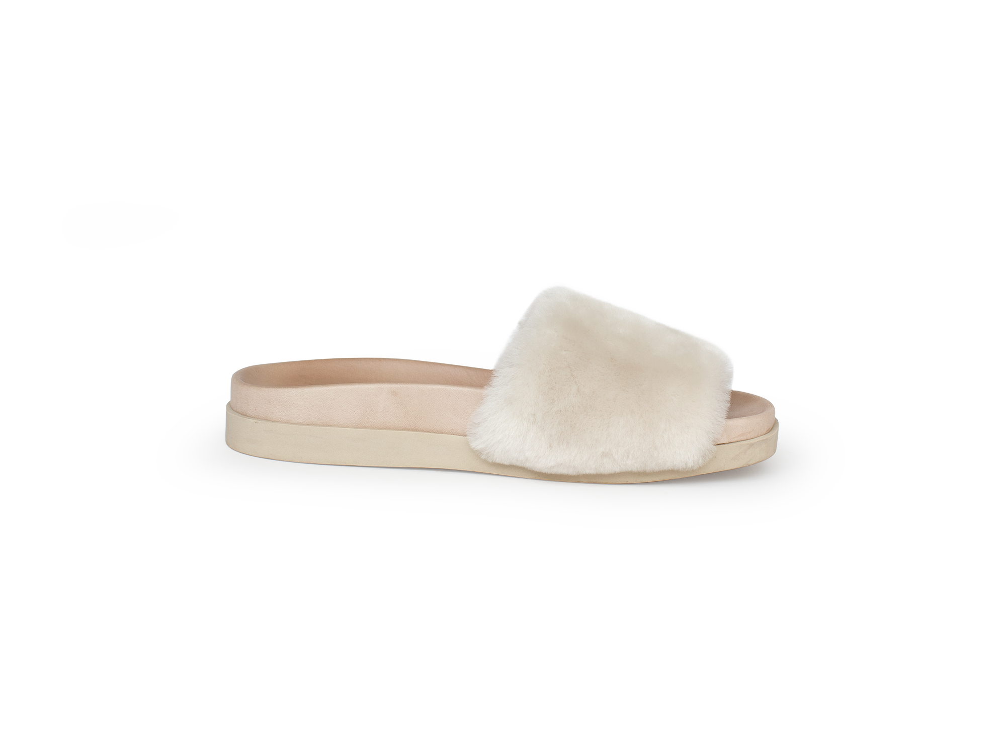 Fellpantoffel, offwhite