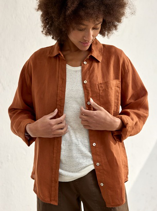 Leinen Bluse