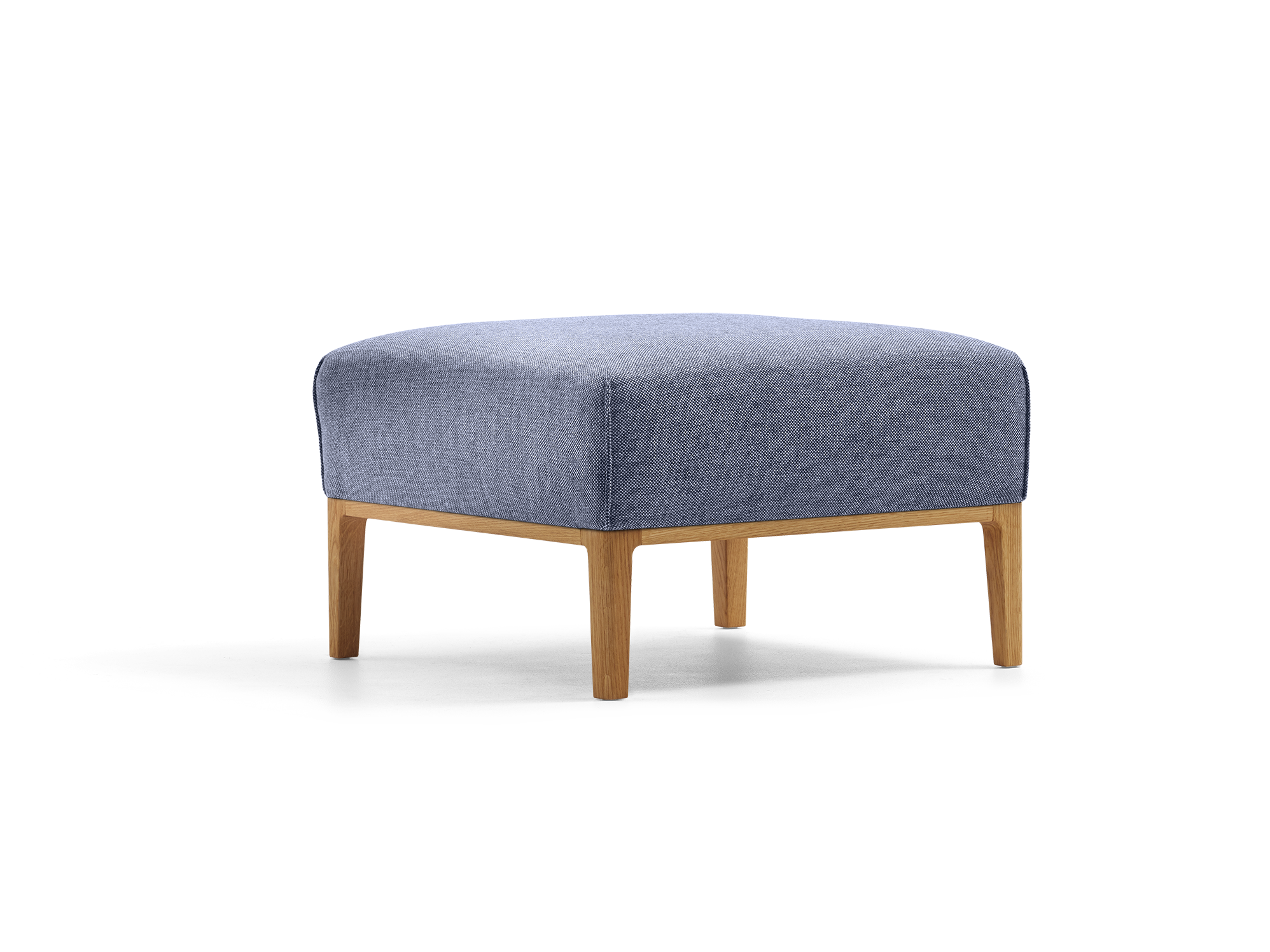 Hocker Lorea, Eiche, mit Bezug Wollstoff Elverum Ozean