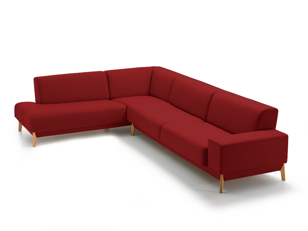Ecksofa Alani, Buche, mit Bezug Wollstoff Tartini Klatschmohn Ecksofa Alani, Buche, mit Bezug Wollstoff Tartini Klatschmohn