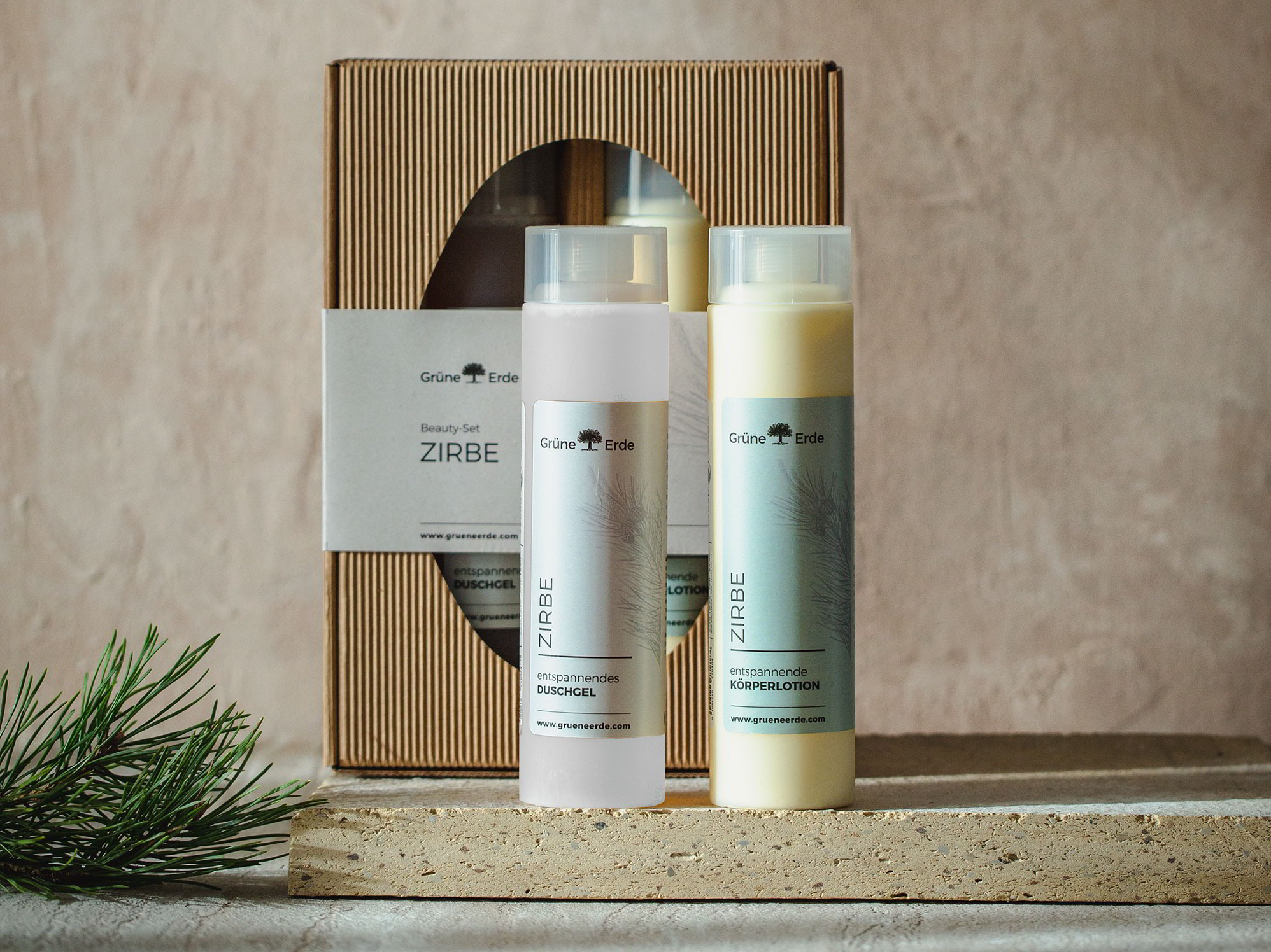 ZIRBE Beauty Set: entspannendes Duschgel & Körperlotion