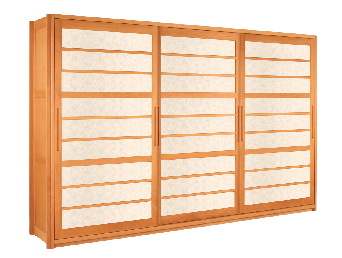 Kurido Kleiderschrank 3 Turig Turen Breit Reispapierfullung Buche B 360x H 230x T 66 3 Cm Grune Erde