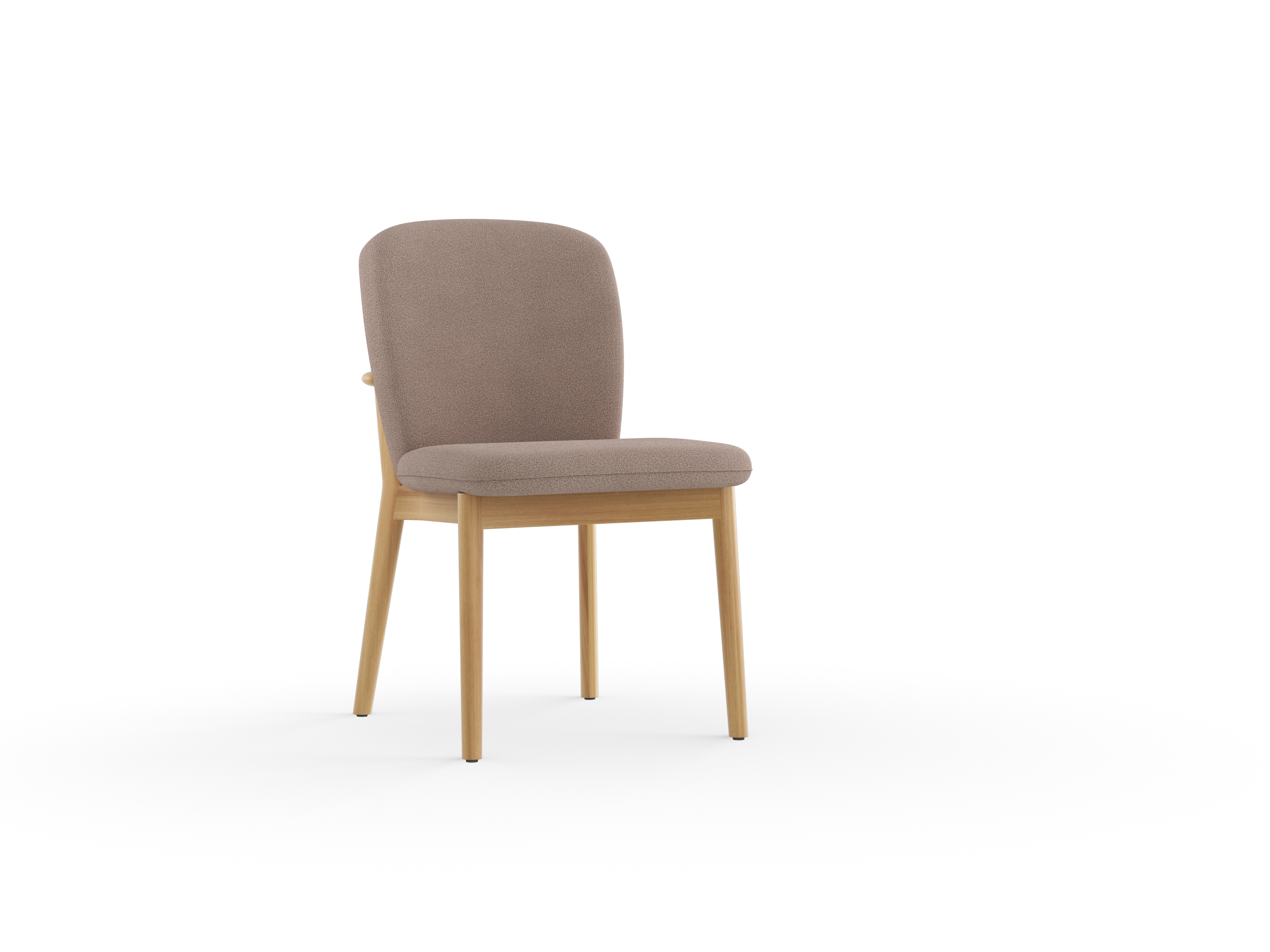 Stuhl Kilian, ohne Armlehne, Wollstoff Kaland Torf, Eiche Stuhl Kilian, ohne Armlehne, Wollstoff Kaland Torf, Eiche