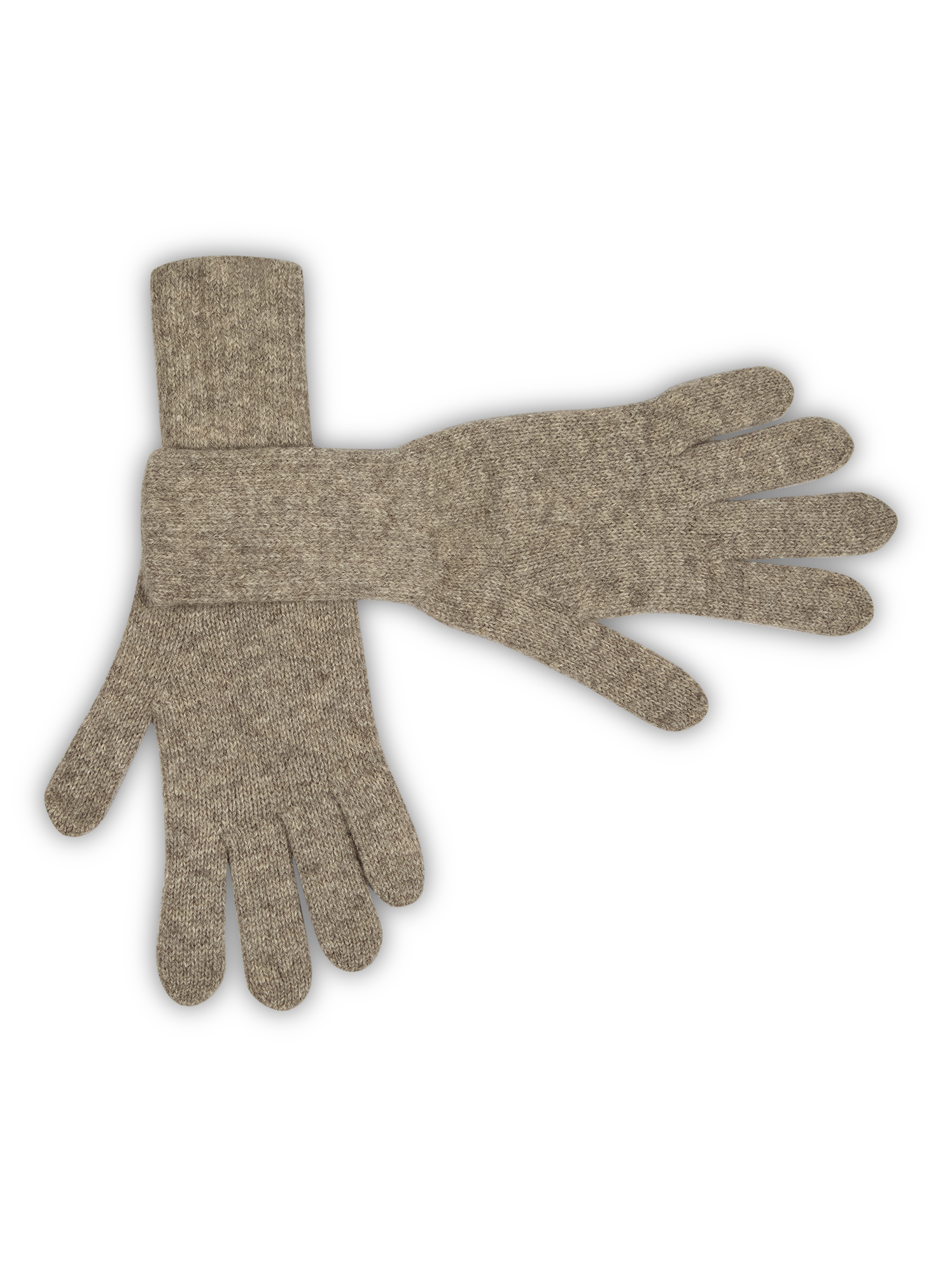 Handschuhe aus Yakwolle, hasel melange