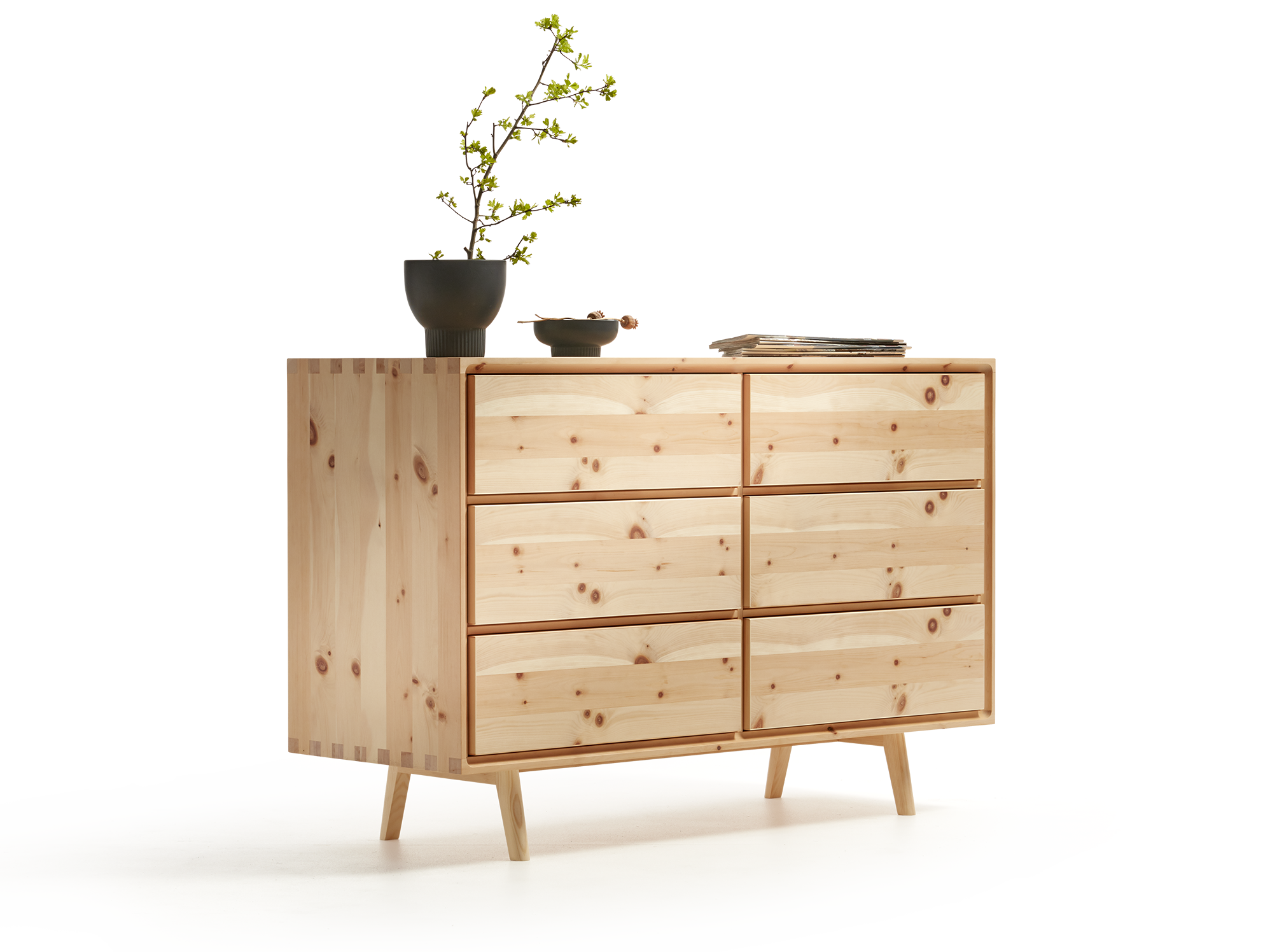 Sideboard Tesoro mit 6 Laden, Zirbe