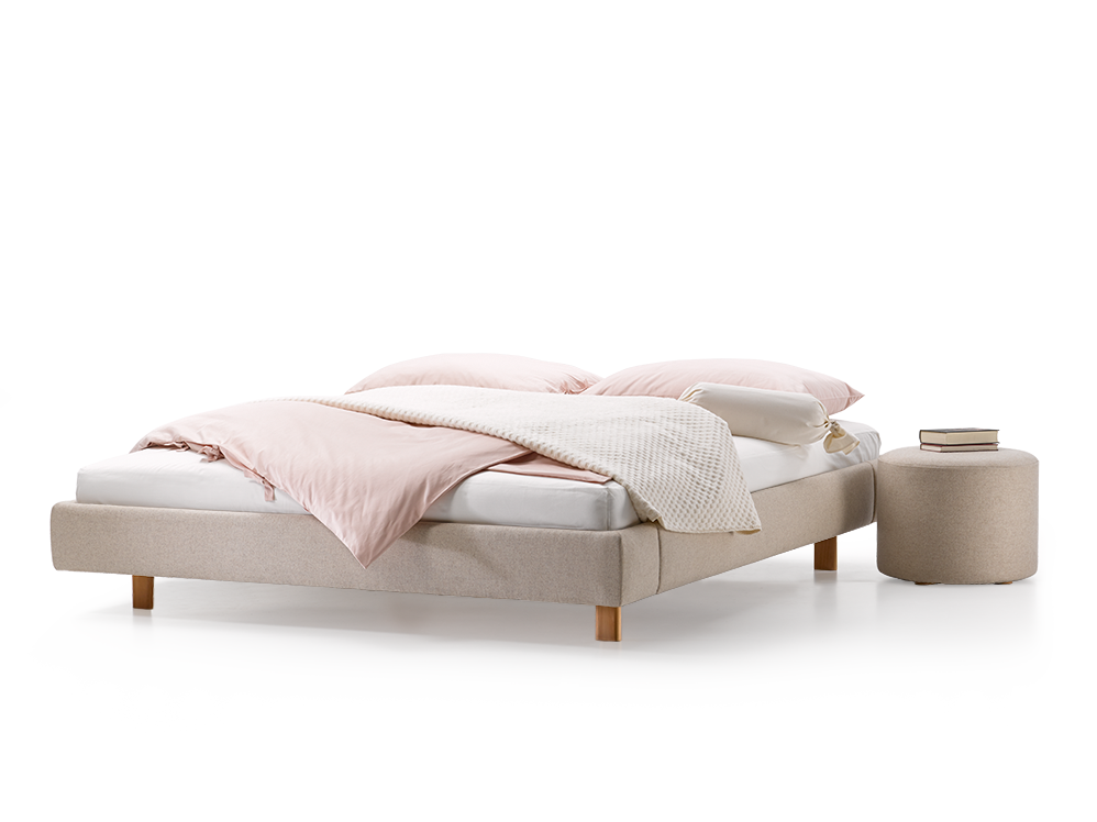 Polsterbett Abito ohne Betthaupt Sand Polsterbett Abito ohne Betthaupt Sand