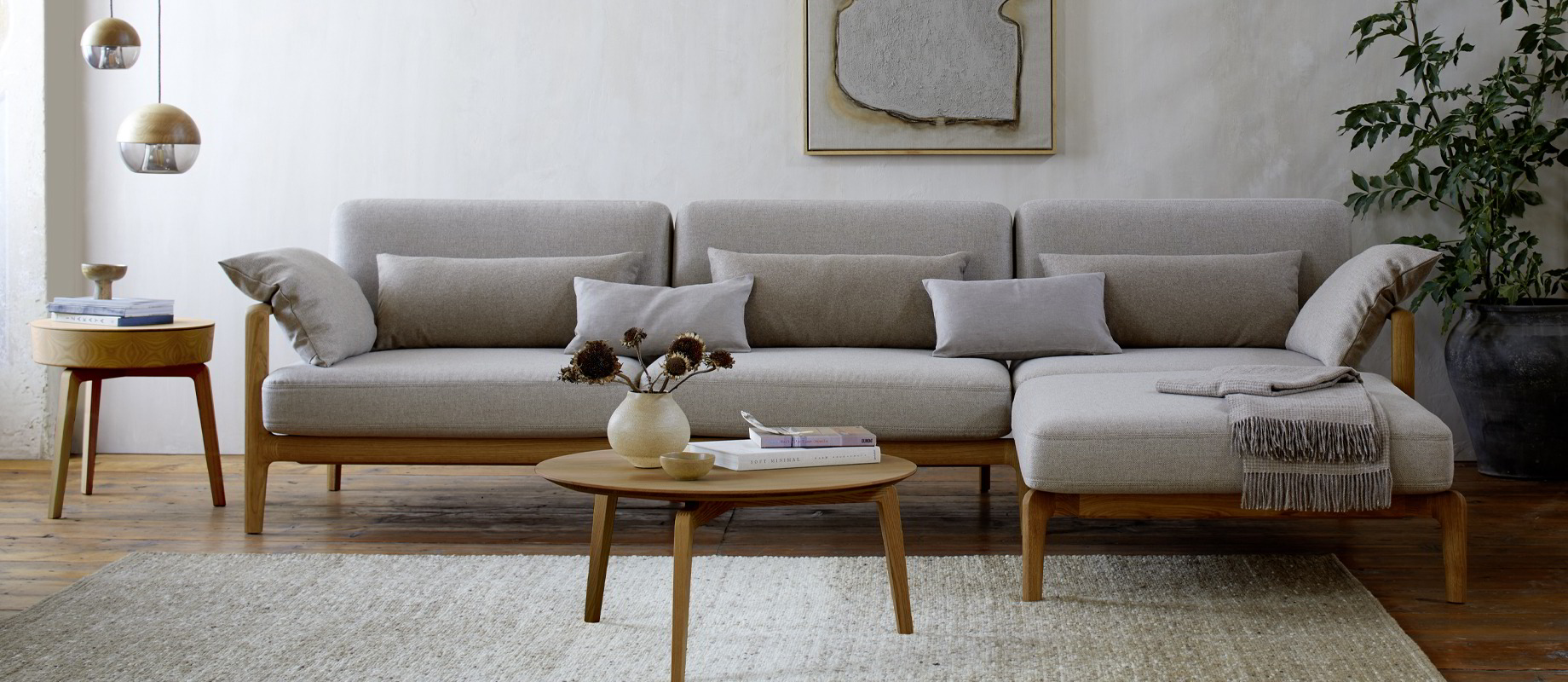 Wohnszene mit Sofa Linera