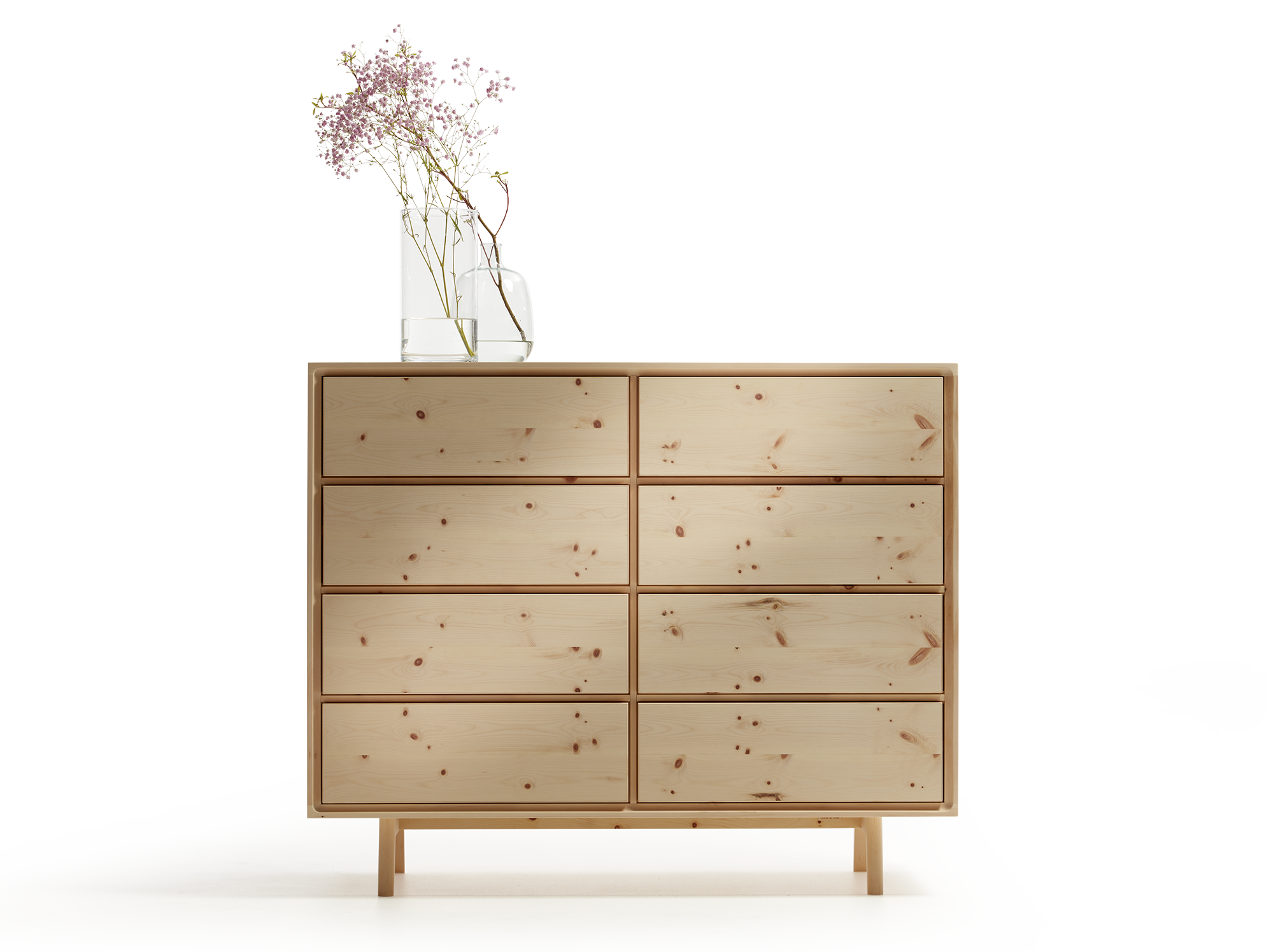 Highboard Tesoro mit 8 Laden, Zirbe