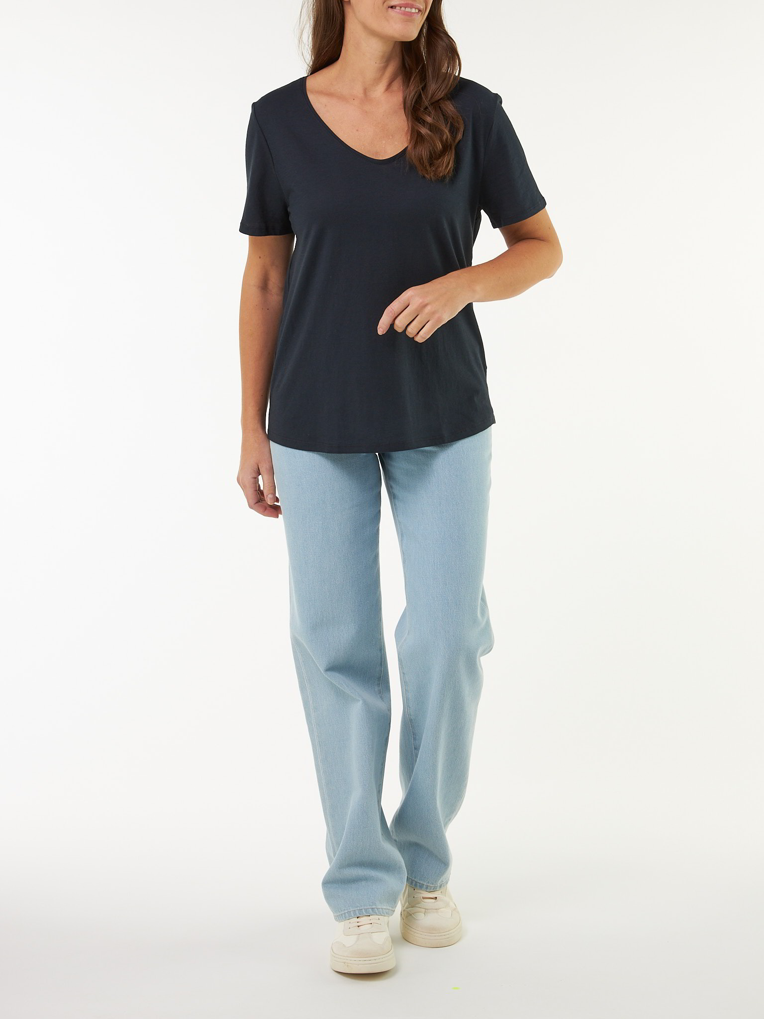 Kurzarmshirt aus Bio Baumwolle, 38 navy