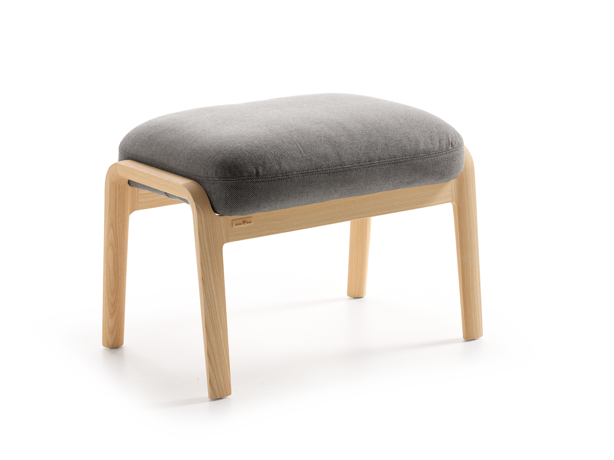 Hocker Ketil, Wollstoff Elverum Mocca (73), Esche