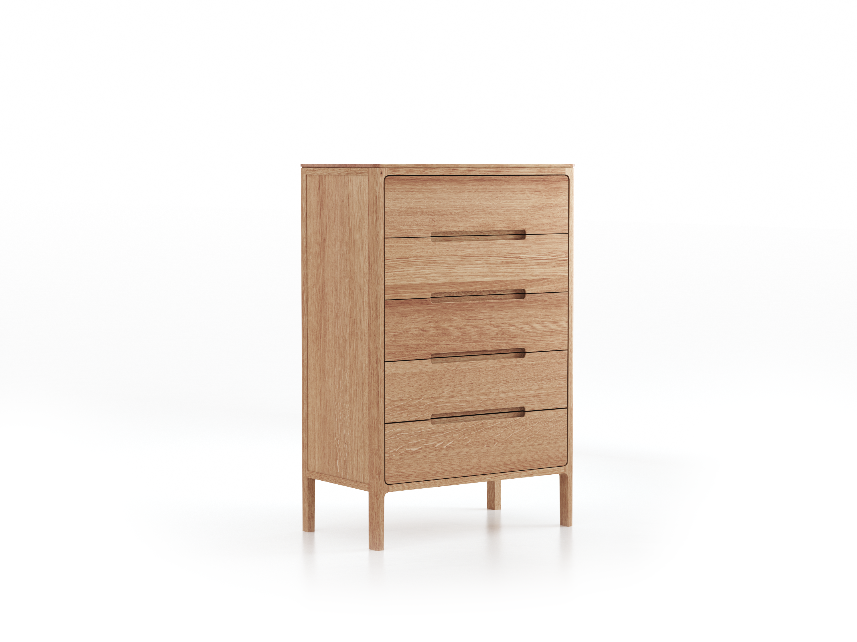 Highboard Tenso, Breite 70.2, 5 Laden, Eiche