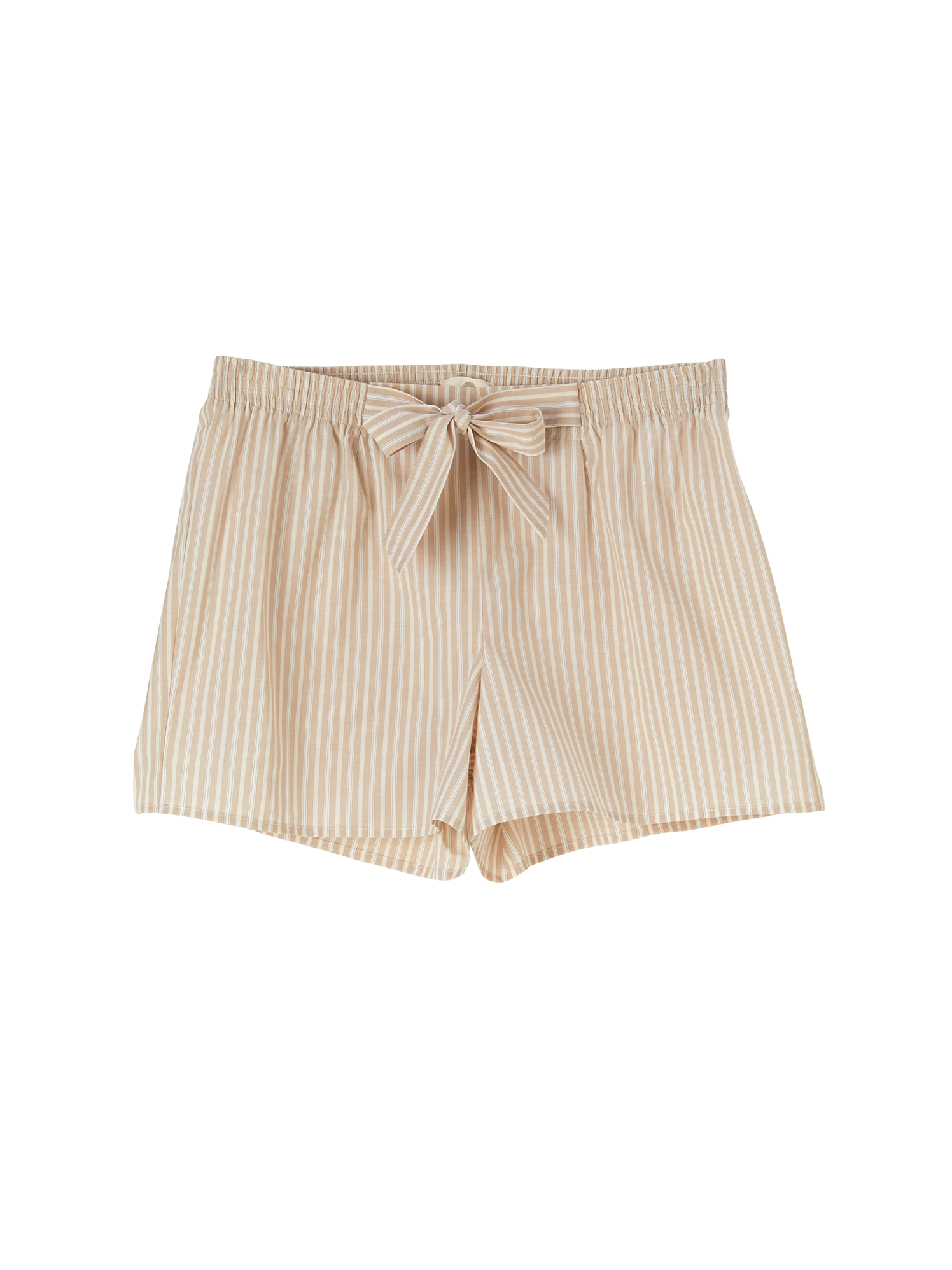 Pyjamahose kurz, sand/natur gestreift