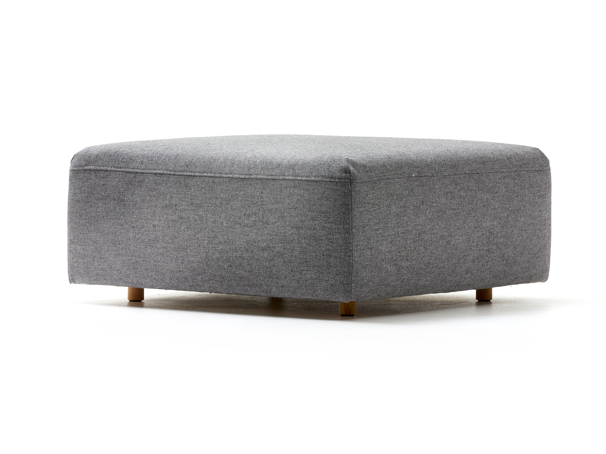 Hocker Sereno, bodennah, Eiche, Wollstoff Elverum Mocca