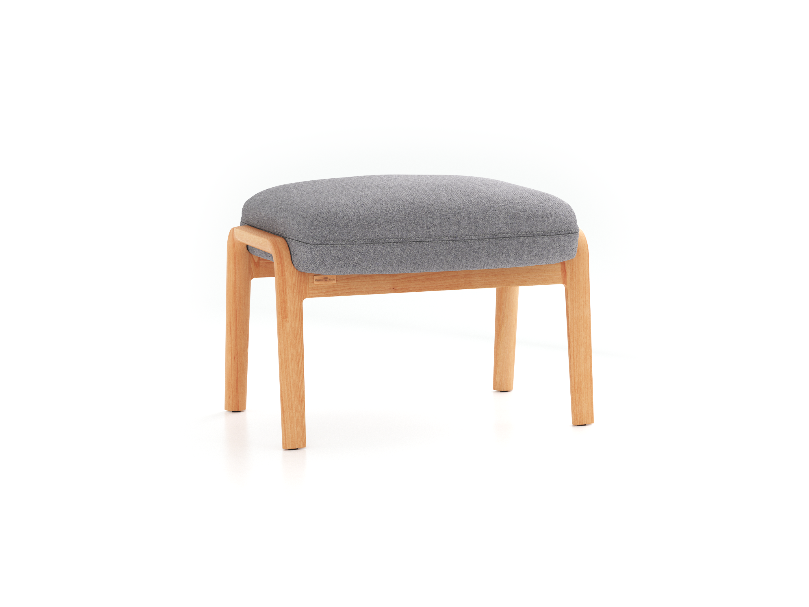 Hocker Ketil, Wollstoff Kaland Kiesel (68), Buche