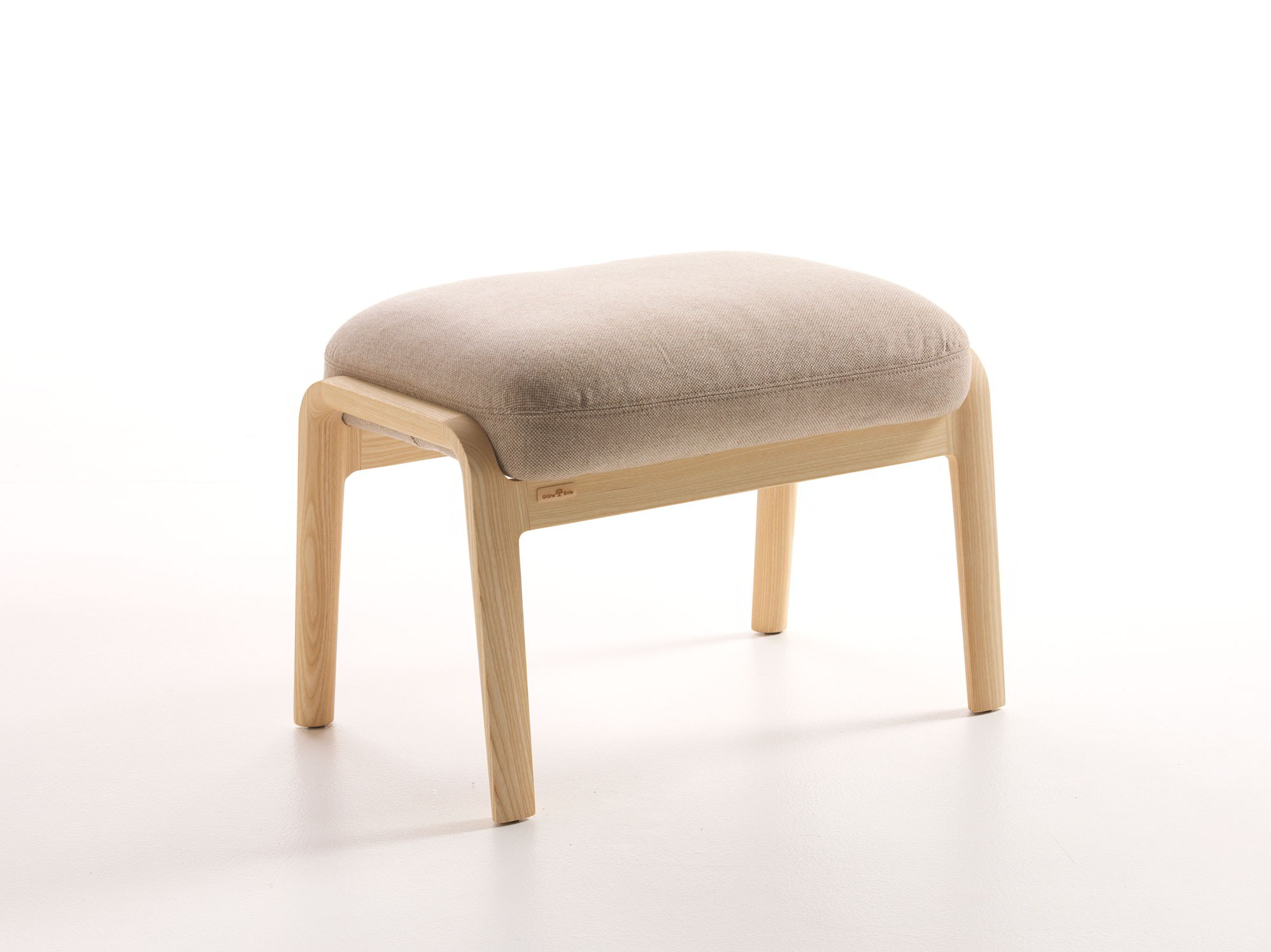 Hocker Ketil, Wollstoff Elverum Haselnuss, Esche