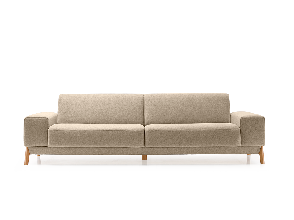 Sofa Alani, Buche, mit Bezug Wollstoff Tartini Sand Sofa Alani, Buche, mit Bezug Wollstoff Tartini Sand