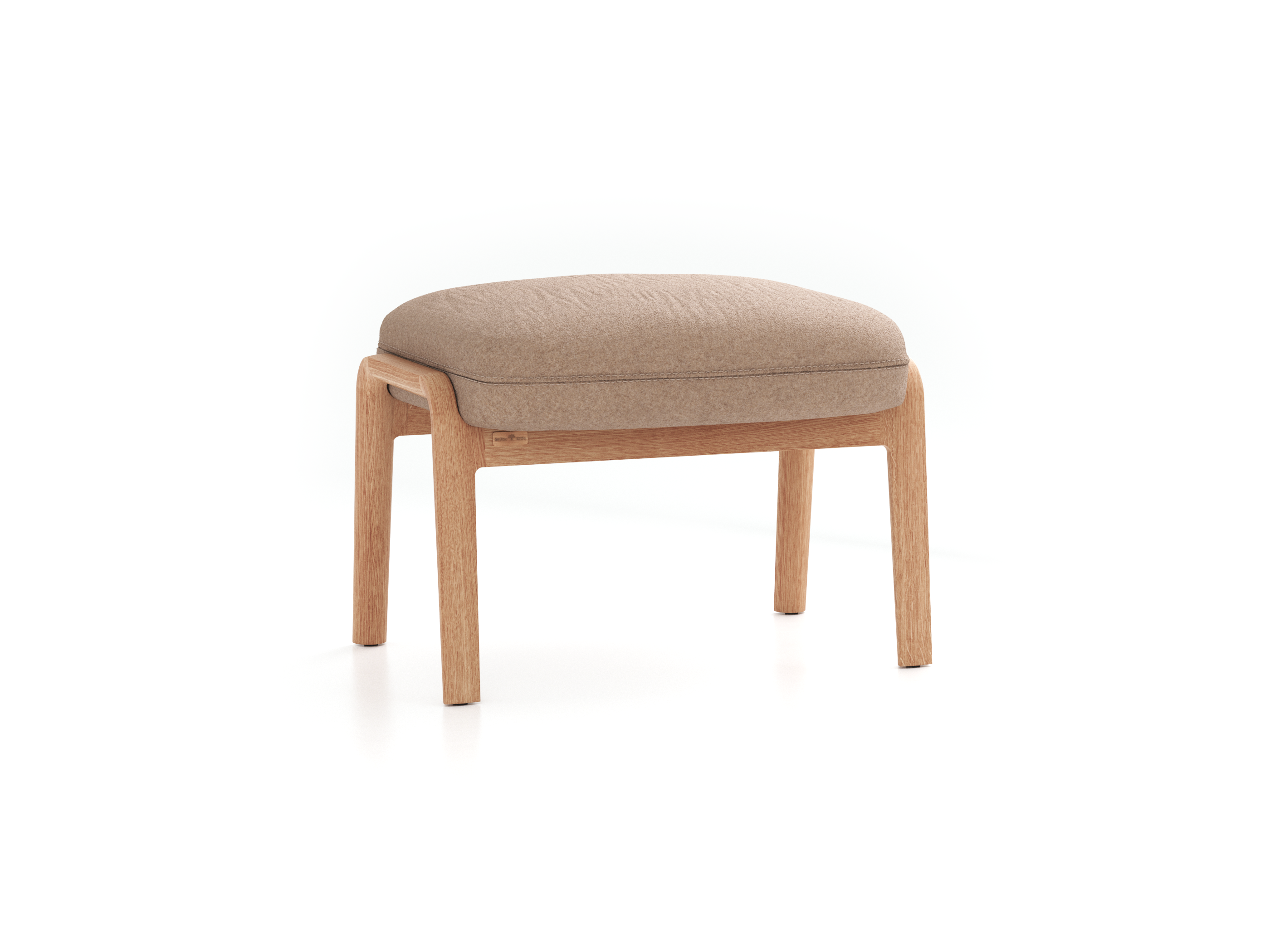 Hocker Ketil, Wollstoff Stavang Sand (66), Eiche