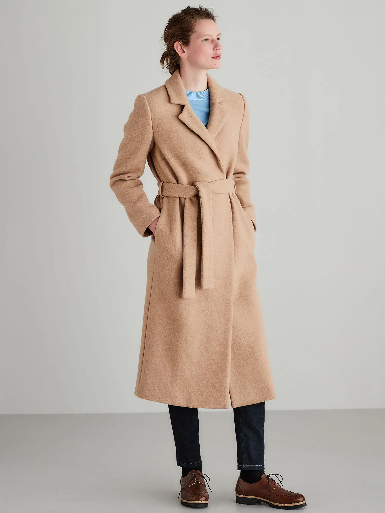 Ungefütterter wollmantel Clearance