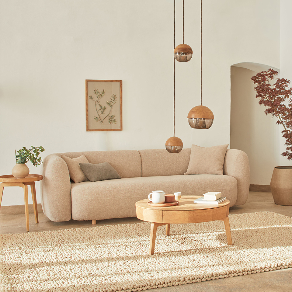 Sofa Veluna mit Beistelltischen