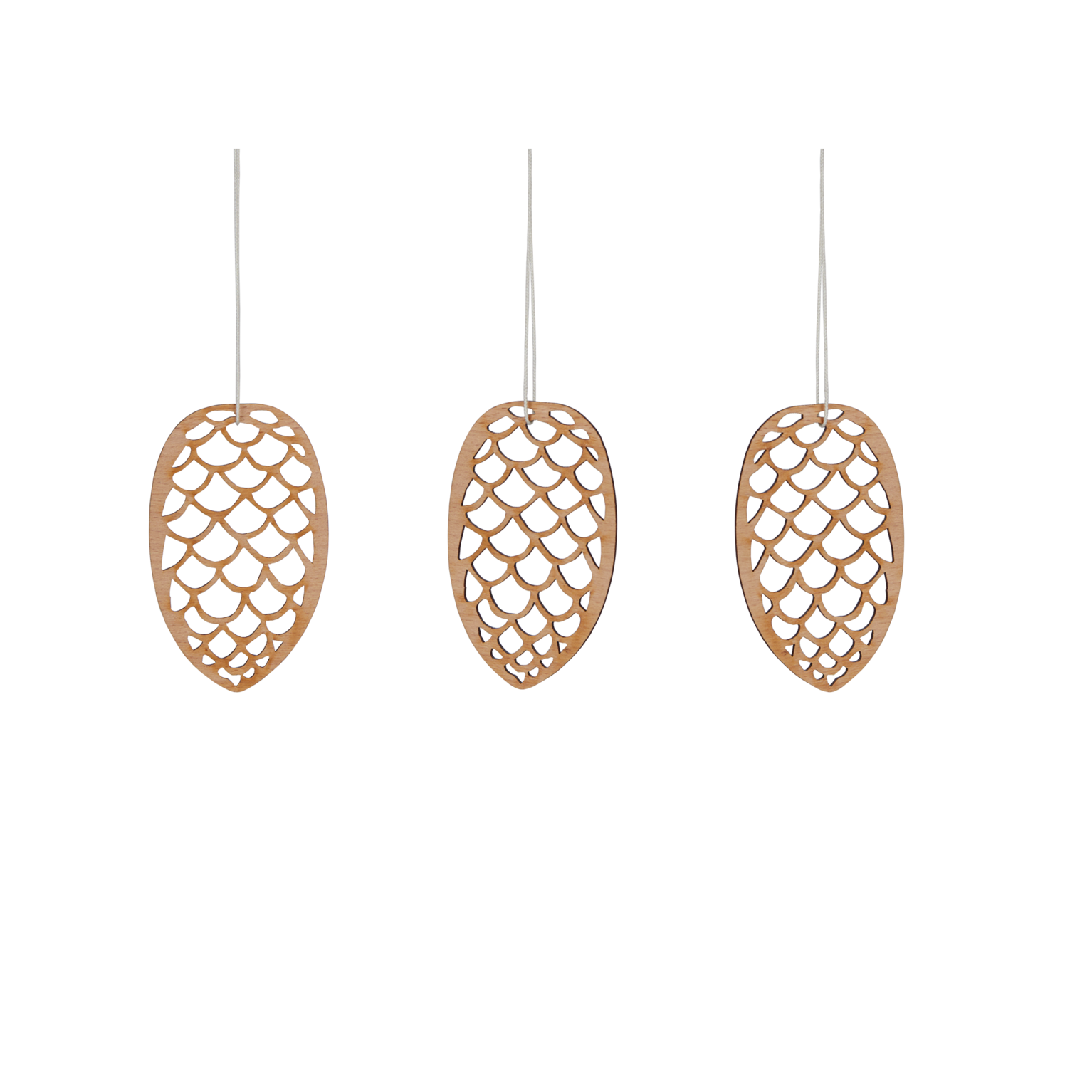 3er-Set Holzanhänger