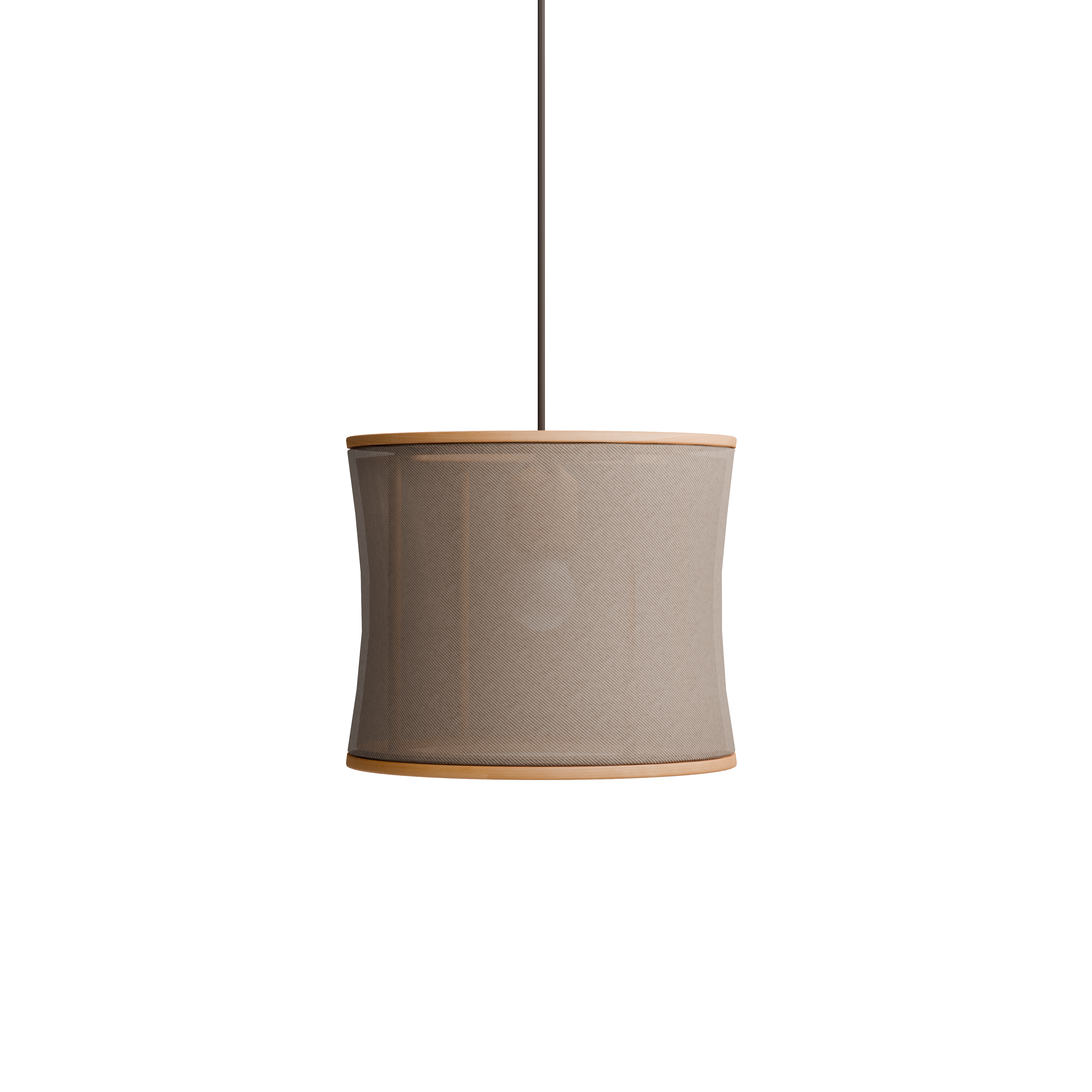 Hängeleuchte Malla mit Schirm aus 100% Schurwolle