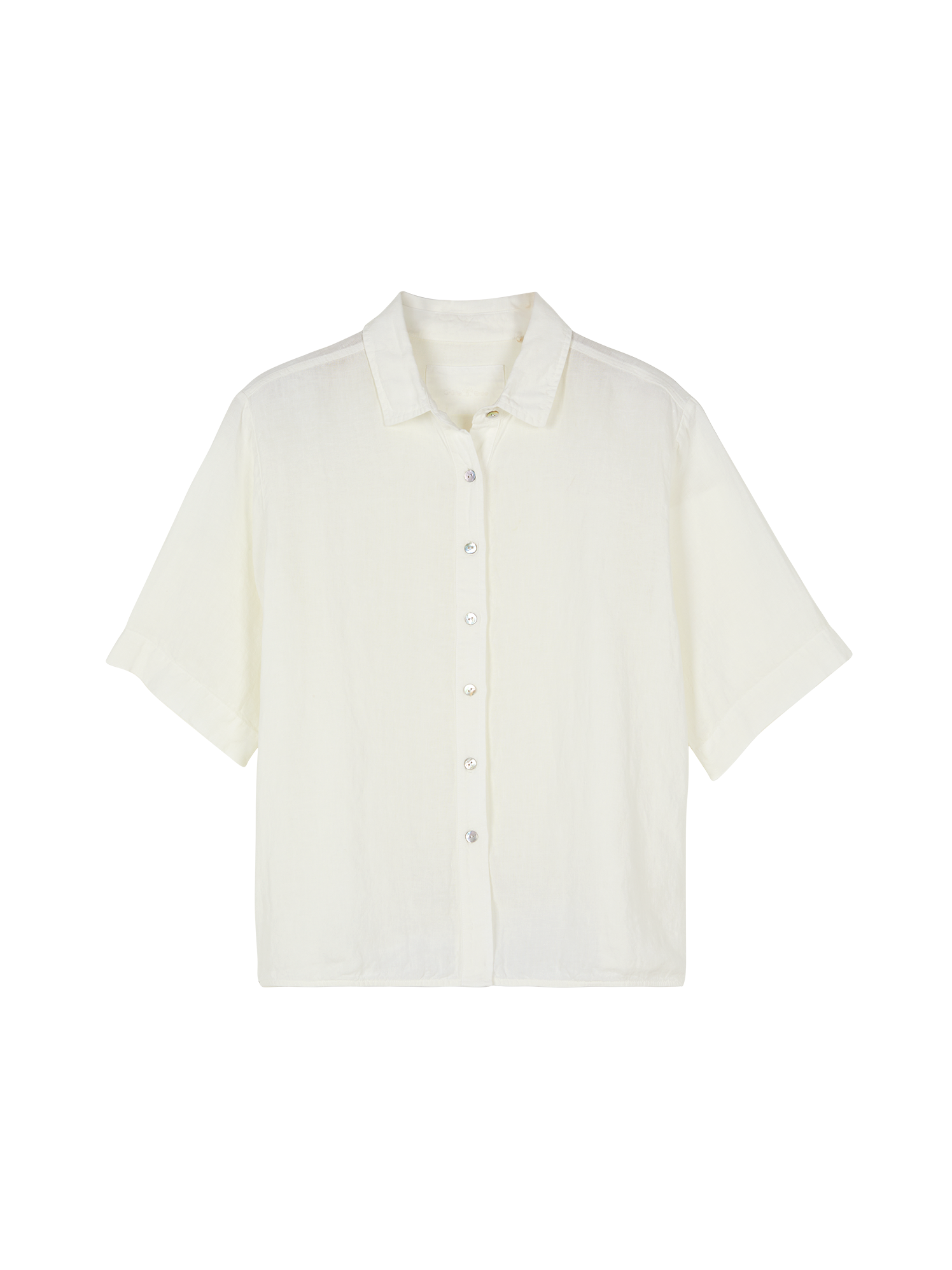 Bluse halbarm aus Bio Leinen