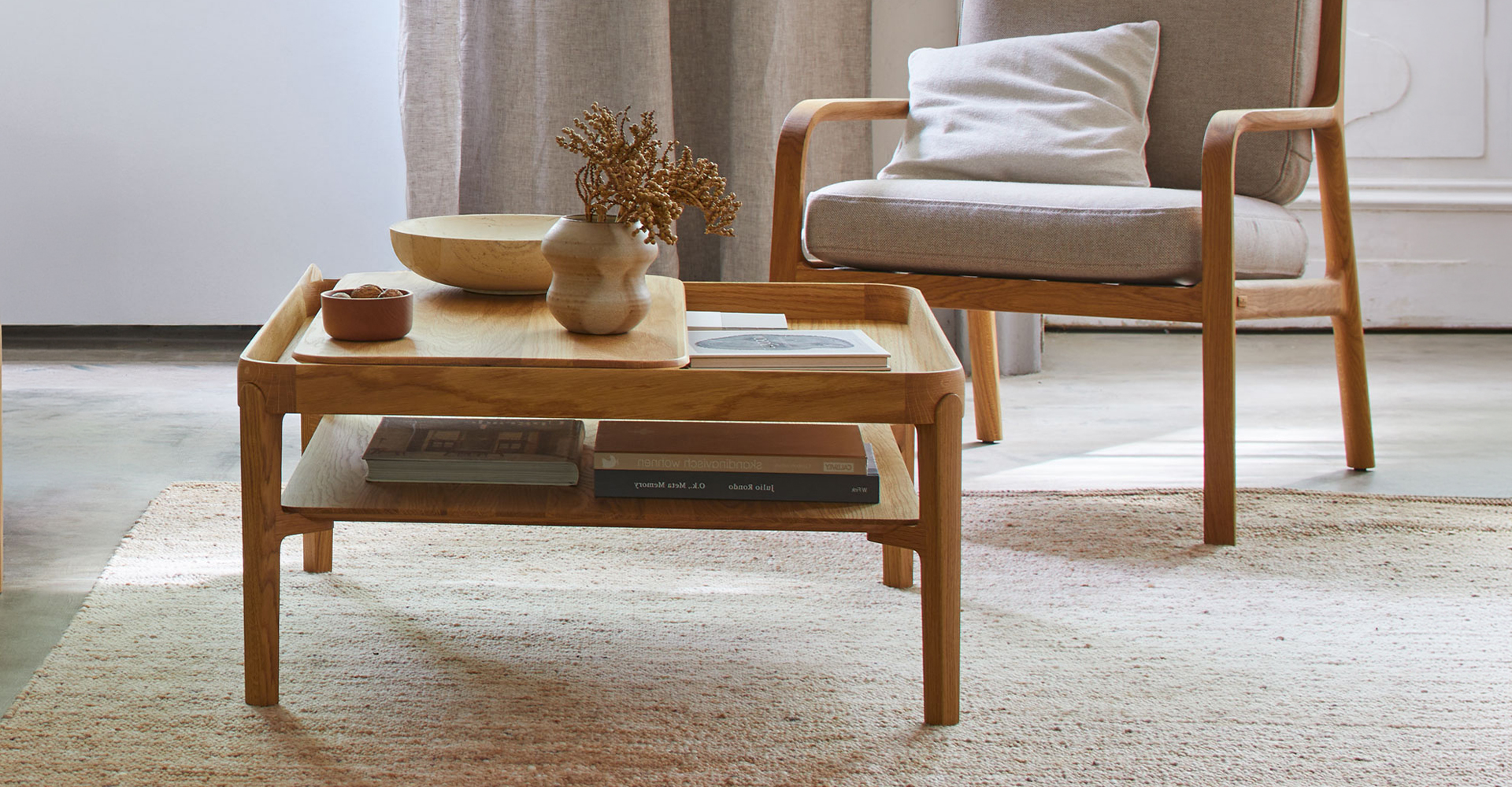 Sofatisch Alwy mit Fauteuil Kader