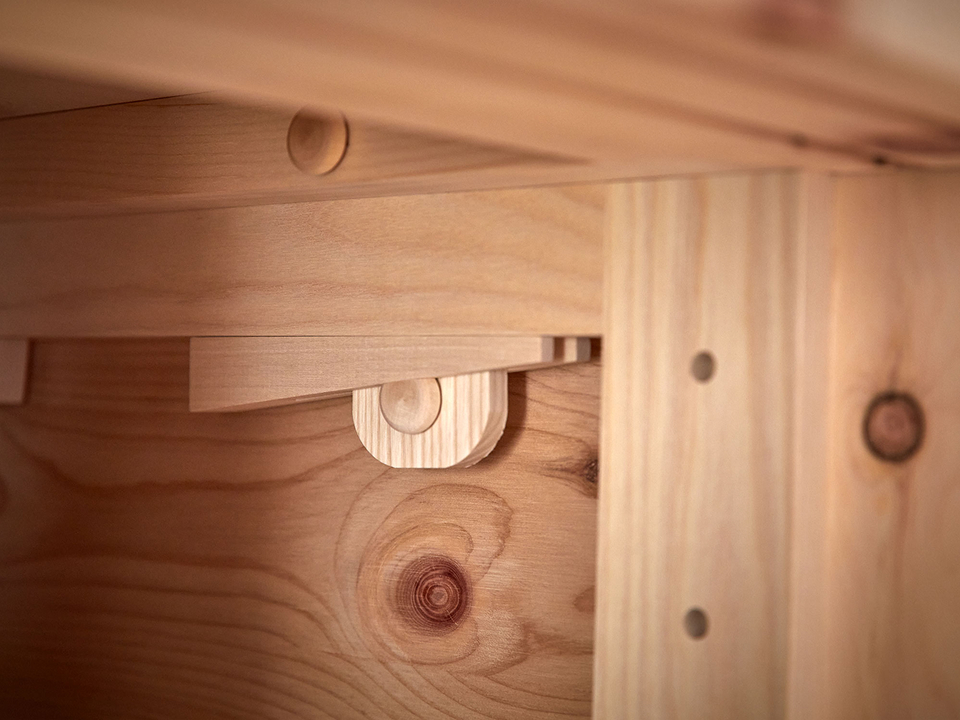 Detailansicht Holzverbindung Tür