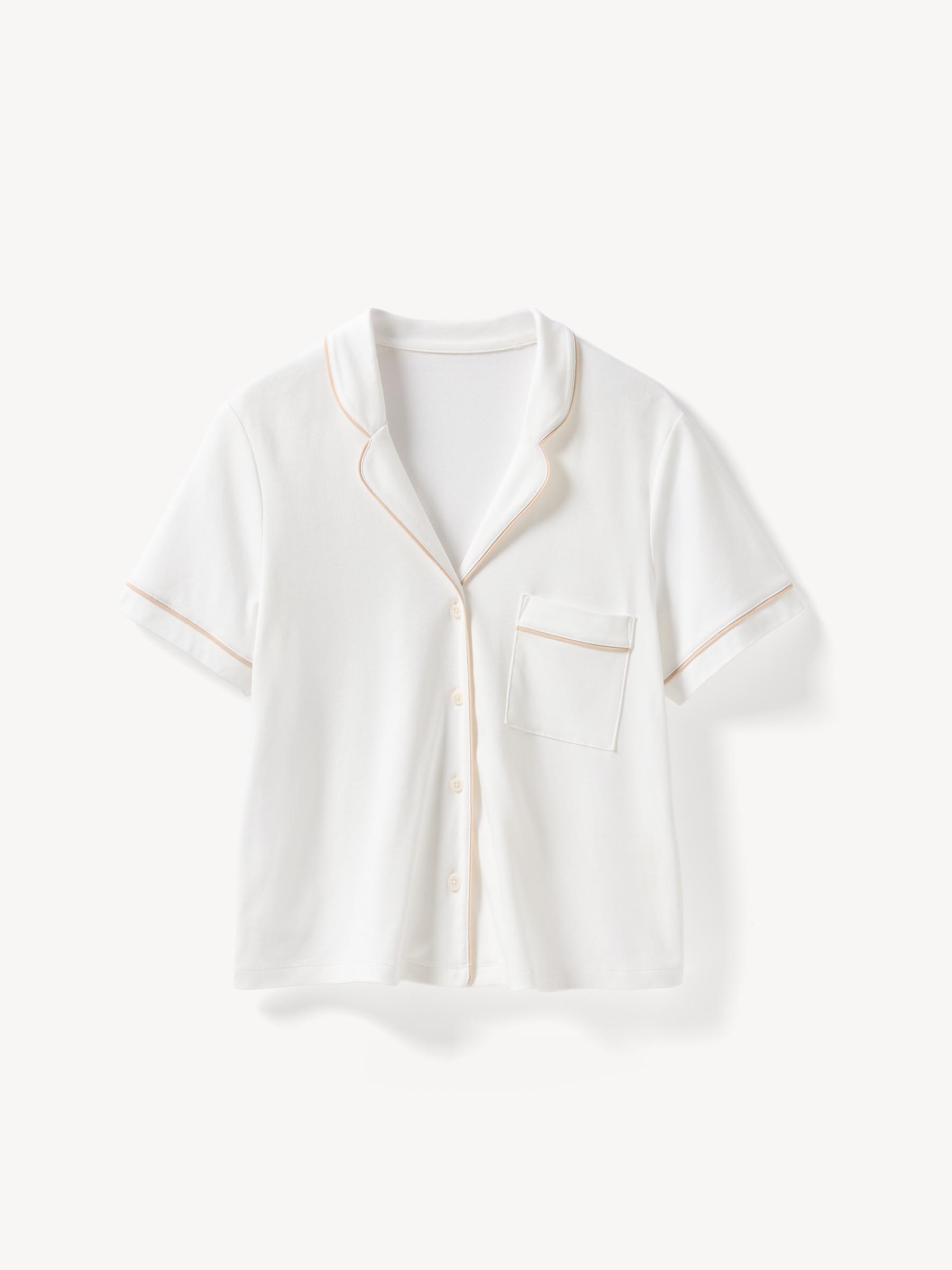 Schlafshirt Kurzarm aus Bio Baumwolle