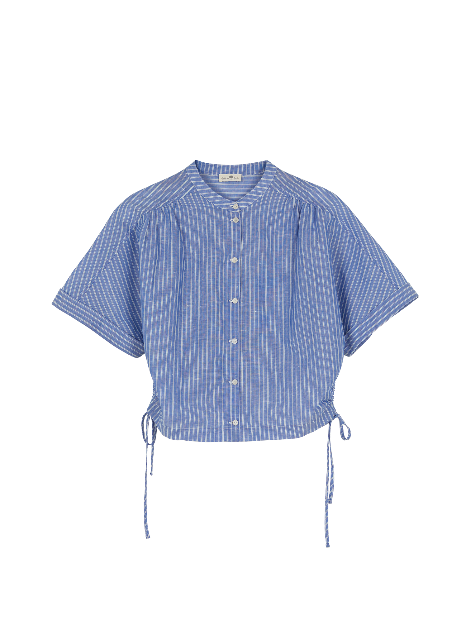 Bluse aus Bio Baumwolle und Leinen