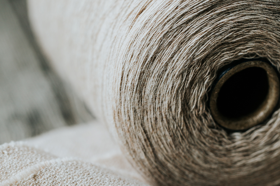 Eine Rolle Gran aus Nesselfaser