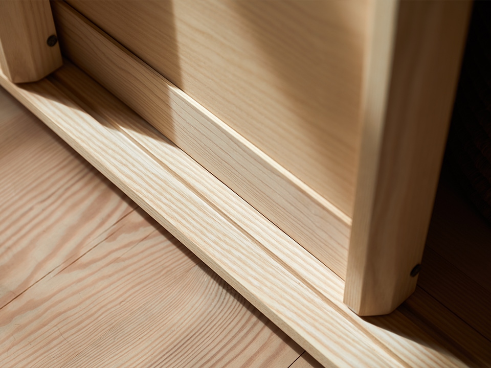 Detailansicht Akumi Schiebetüre unten